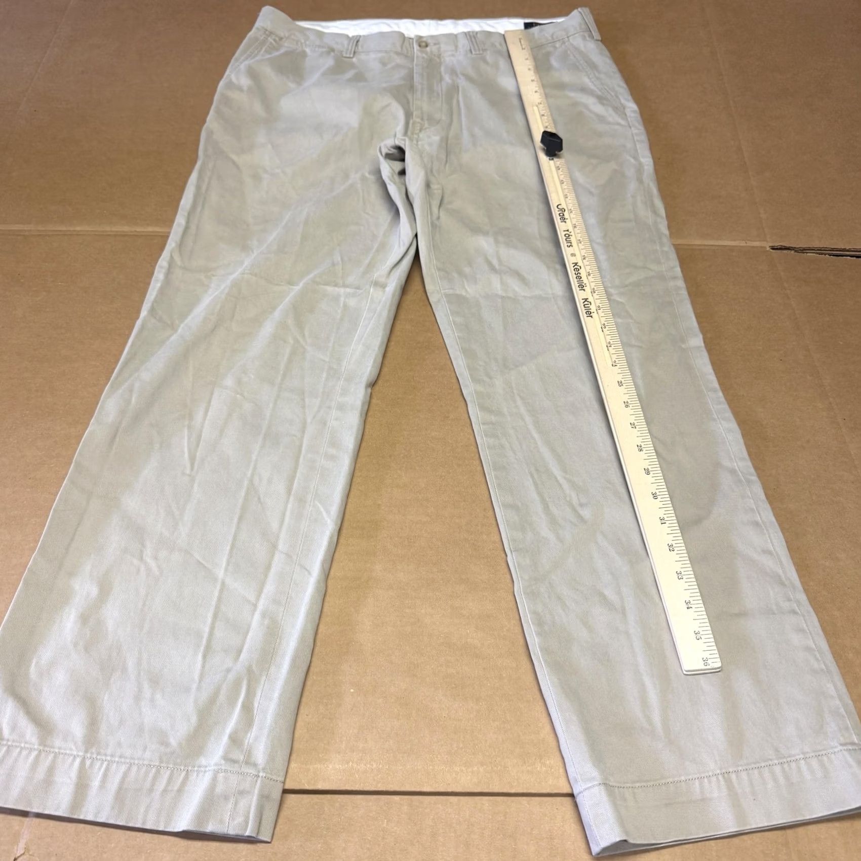 Polo Ralph Lauren Polo Ralph Lauren Pants Mens 38x32 Beige Chino Flat Front Straight Leg Casual Size US M / EU 48-50 / 2 - 4 Thumbnail