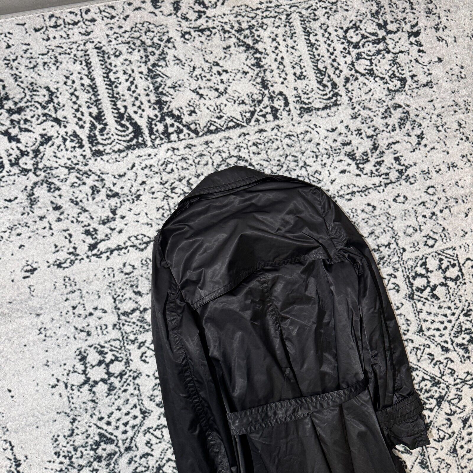 Escada × Vintage Vintage Escada Black Nylon Trench Coat Size 36 IT Y2K 90s Ar Size US L / EU 52-54 / 3 - 12 Thumbnail