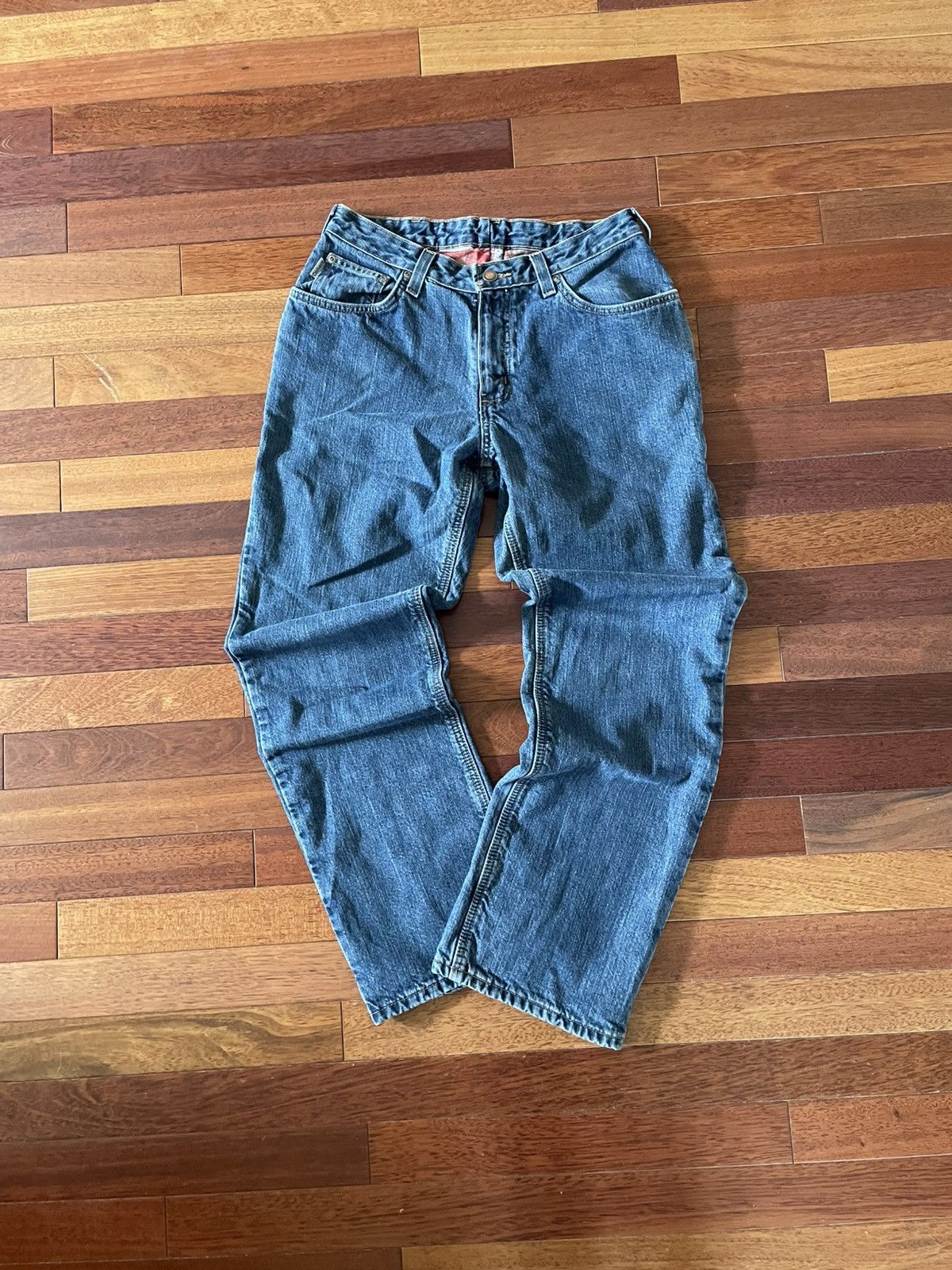 Vintage Vintage Carhartt Flannel Lined Blue Jeans Size US 30 / EU 46 - 2 Thumbnail