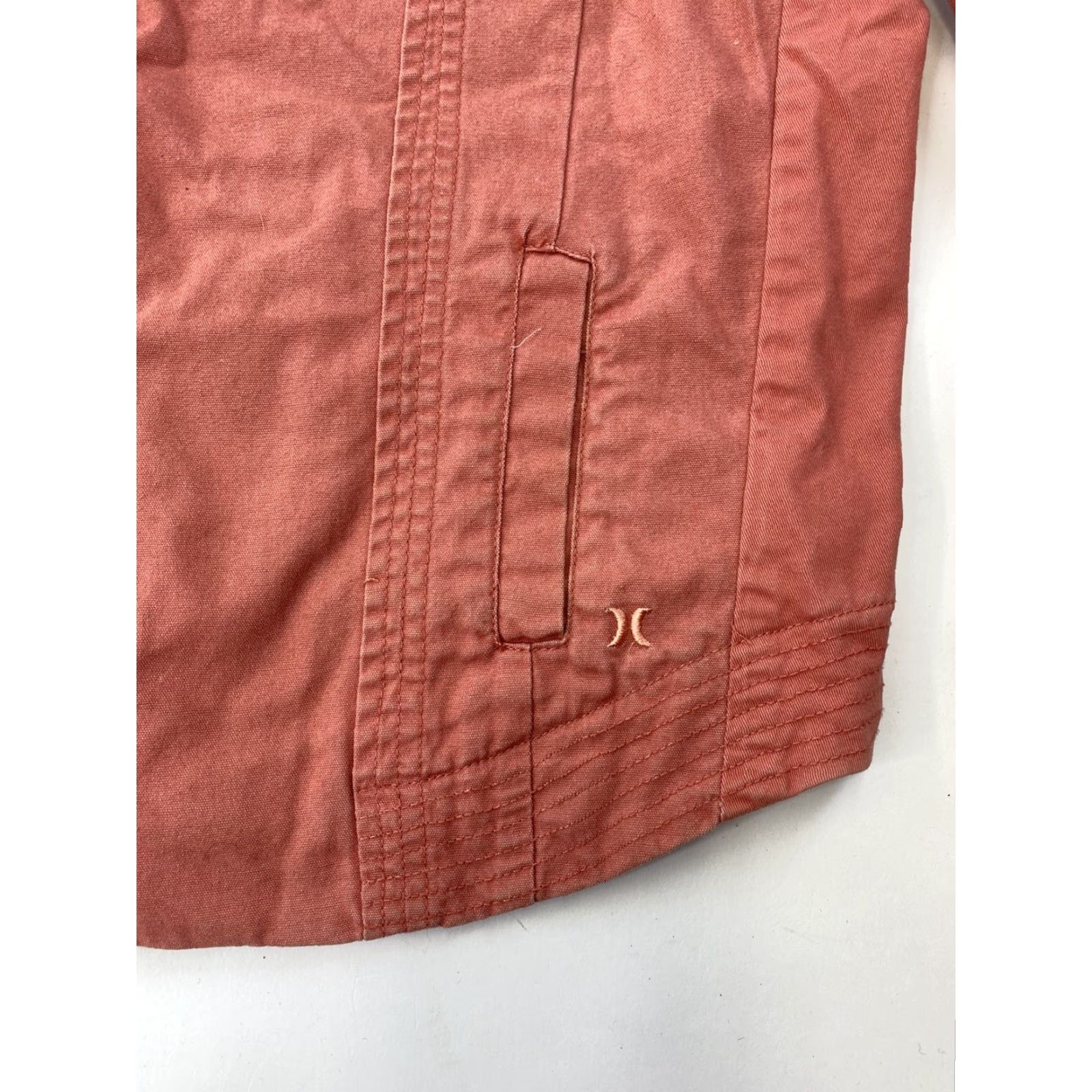 Hurley Hurley Jacket Womens XS Peach Orange 3/4 Sleeve Zip Pockets Casual Biker Motorcycle Size XS / US 0-2 / IT 36-38 - 3 Thumbnail