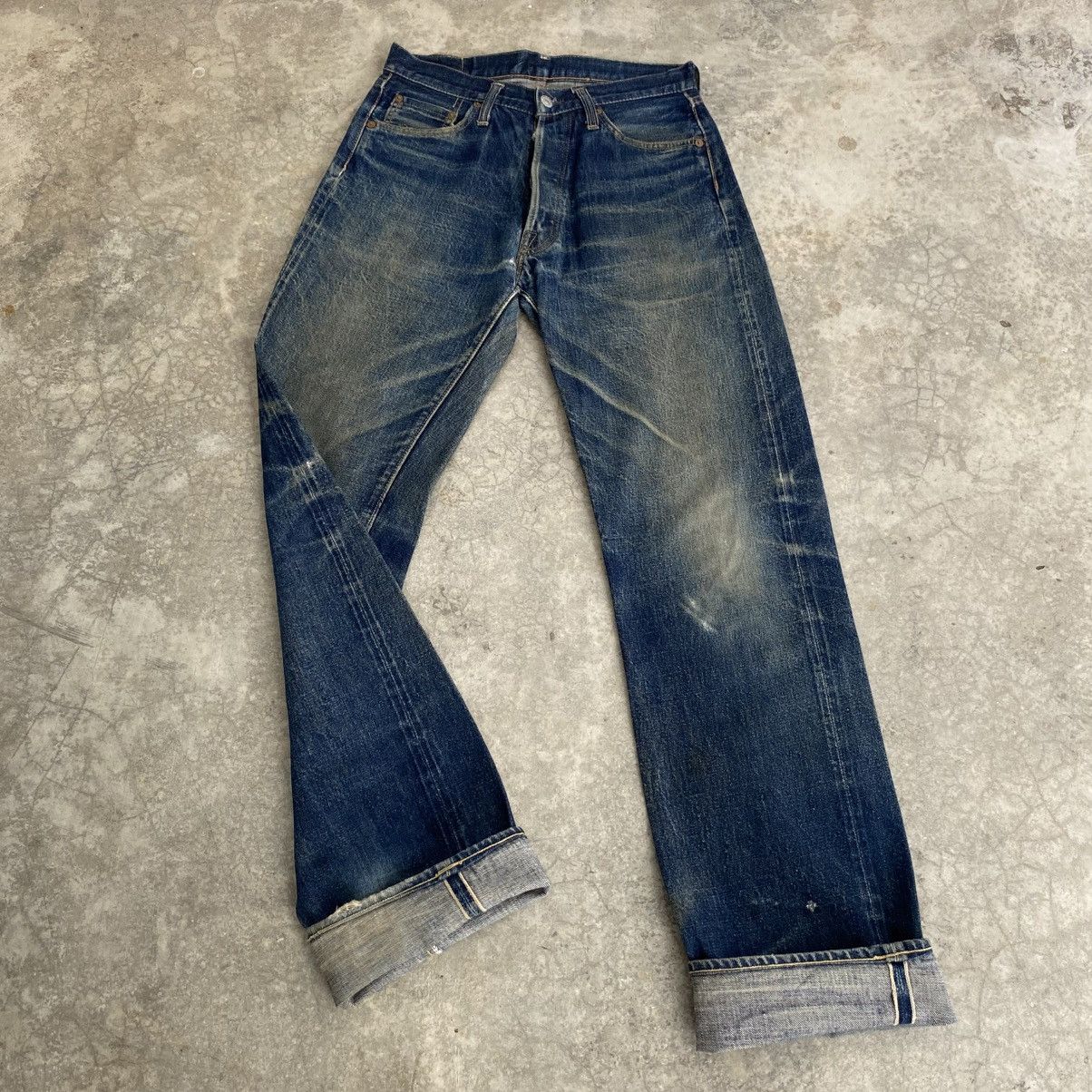 Denime Vintage 90’s Denime Japan Faded Blue Selvedge Jeans Size US 29 - 1 Thumbnail