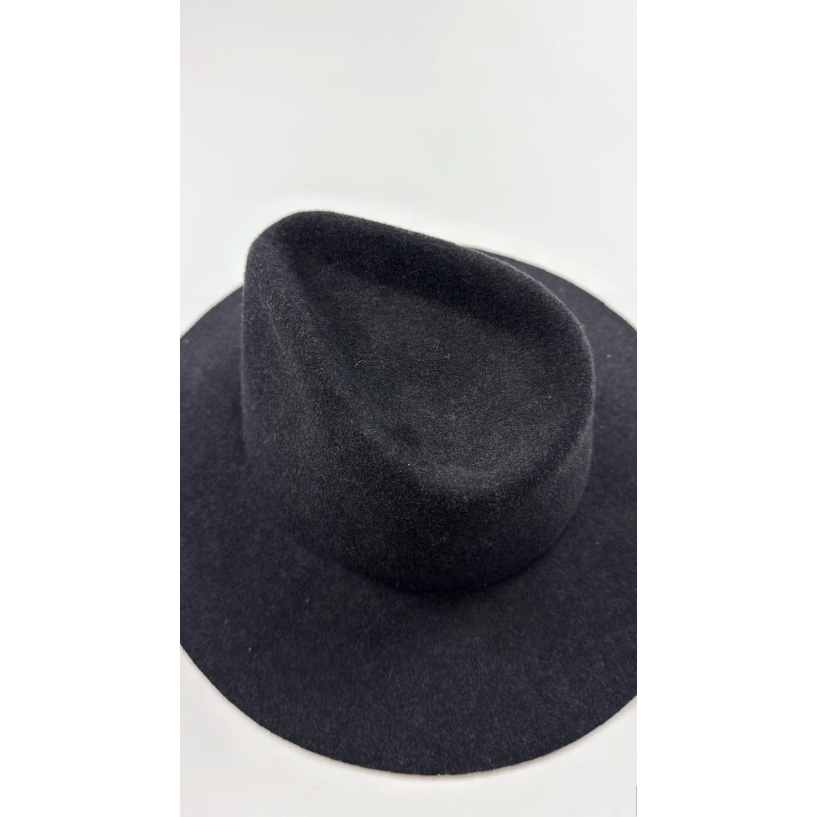 Rag & Bone VINTAGE Rag & Bone Fedora Hat Wide Brim Wool Felt Black Men's Medium Size ONE SIZE - 3 Thumbnail