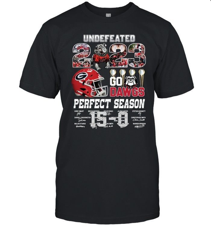 Designer 2023 Undefeated Bulldogs Perfect Season T-Shirt Size M / US 6-8 / IT 42-44 - 1 Thumbnail