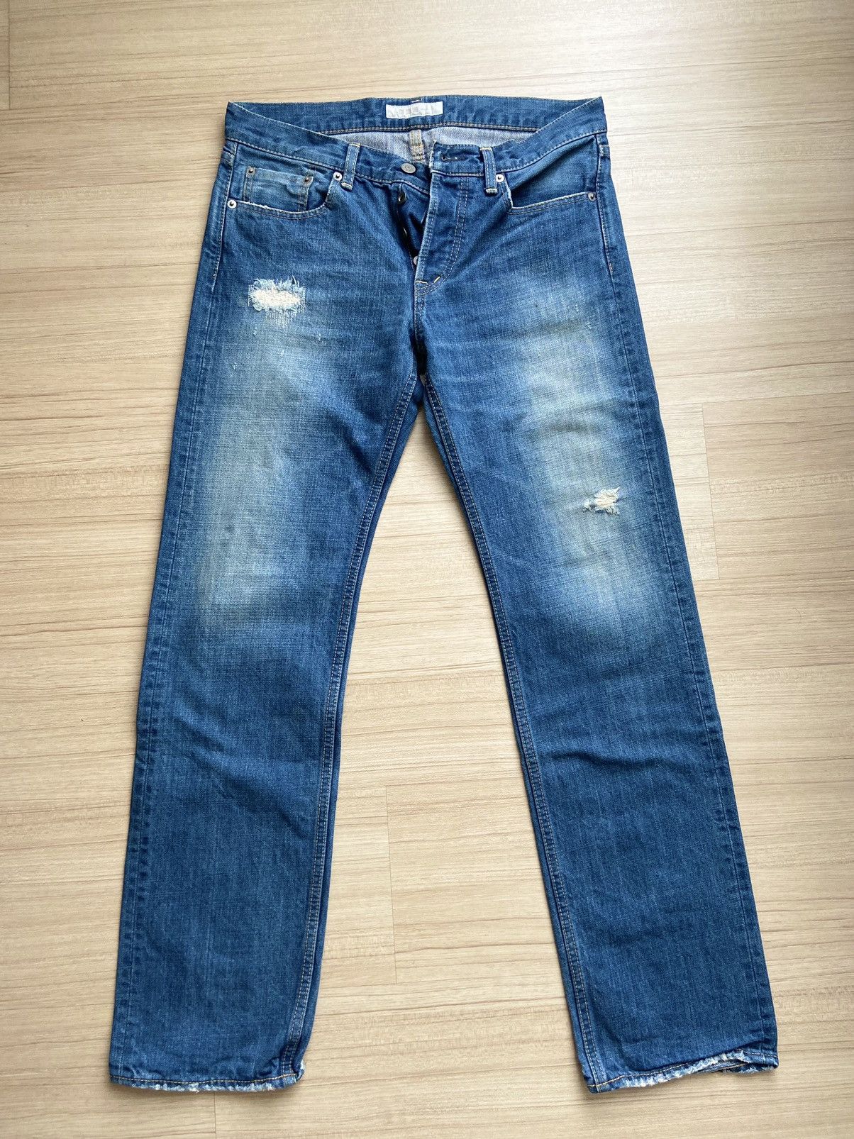 Japanese Brand D.m.g / DM Gye distressed denim Size US 32 / EU 48 - 1 Thumbnail