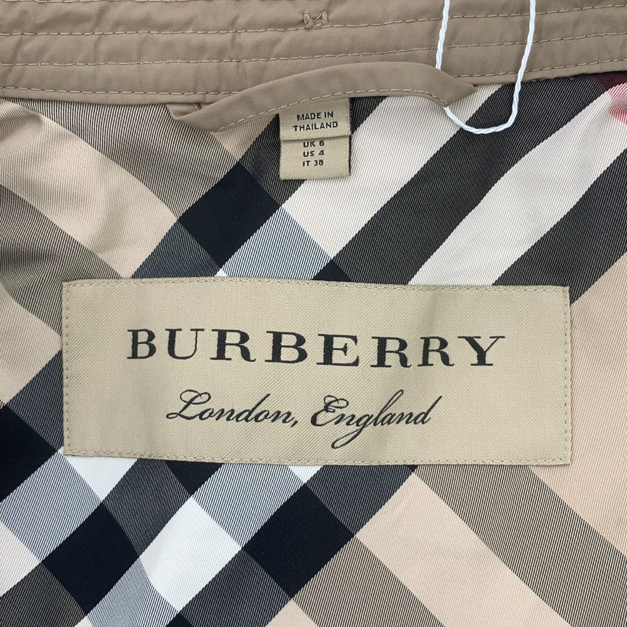Burberry Burberry Tan Double-Breasted Trench Coat With Detachable Hoo Size S / US 4 / IT 40 - 5 Thumbnail