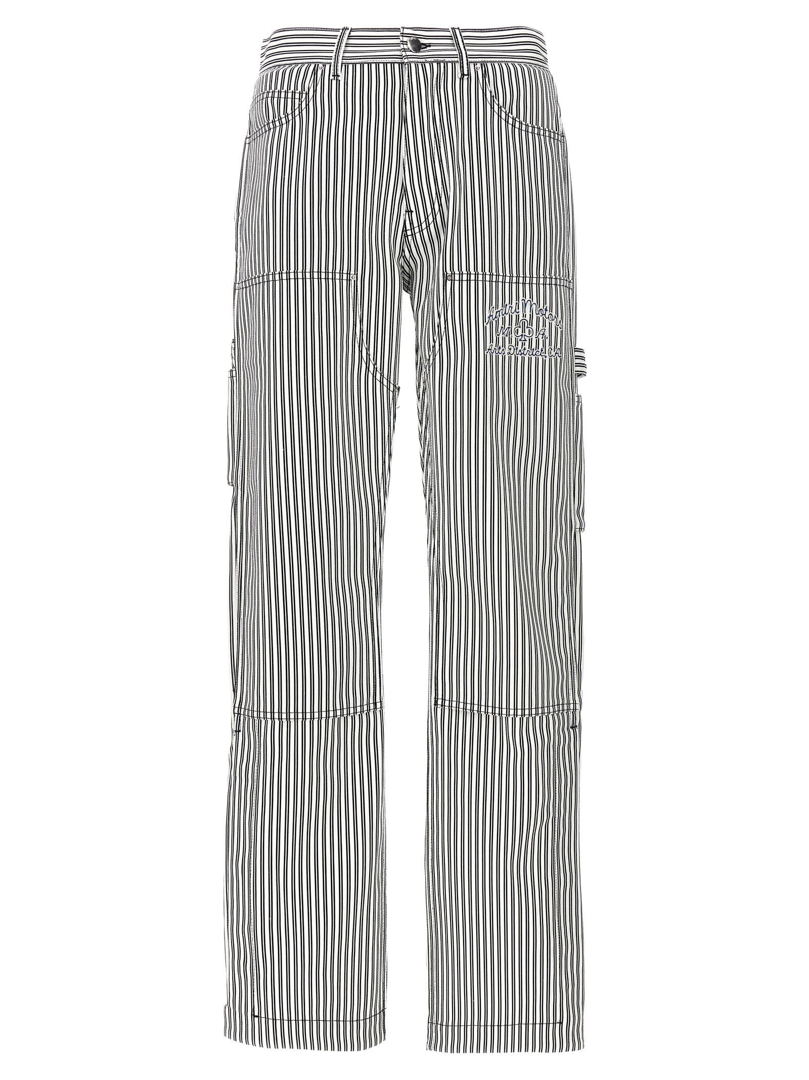 Amiri o1y0525 Logo Cargo Pant in White/Black Size US 32 / EU 48 - 1 Thumbnail
