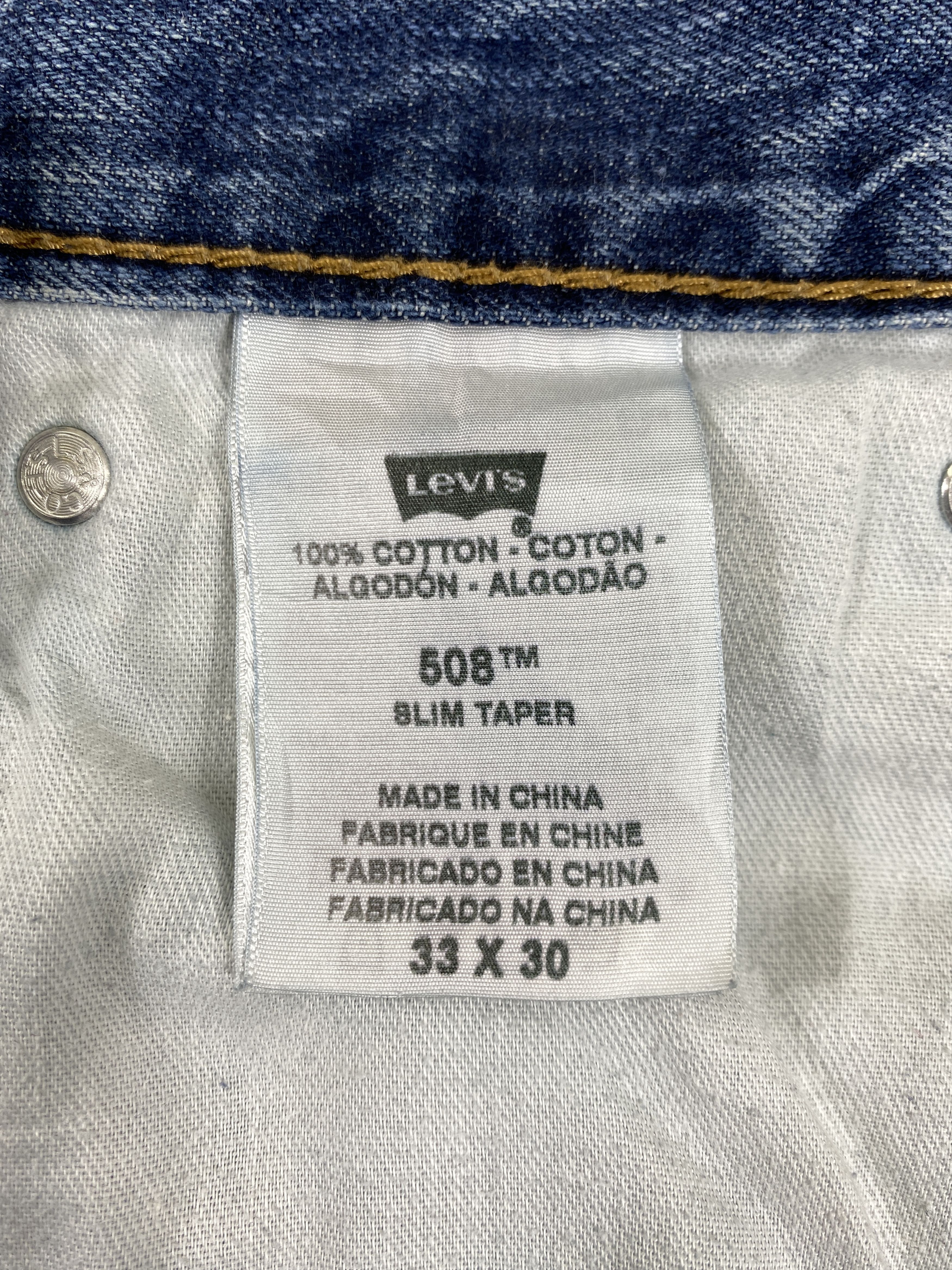 Levi's Distressed Blue Levi's 508 Jeans 34x29.5 Denim -SJ140 Size US 34 / EU 50 - 9 Thumbnail