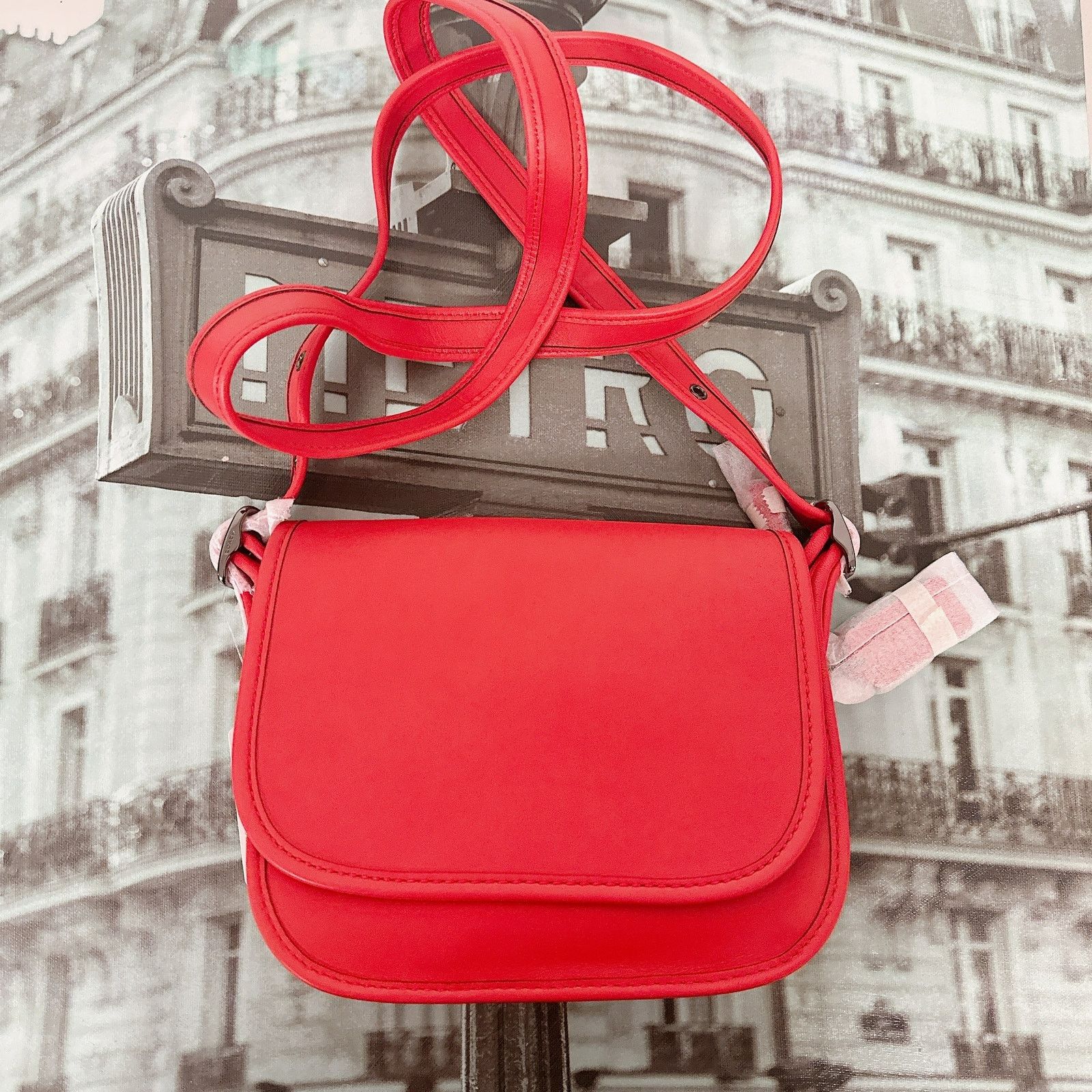Coach 57731 Saddle 18 IN Deep Coral