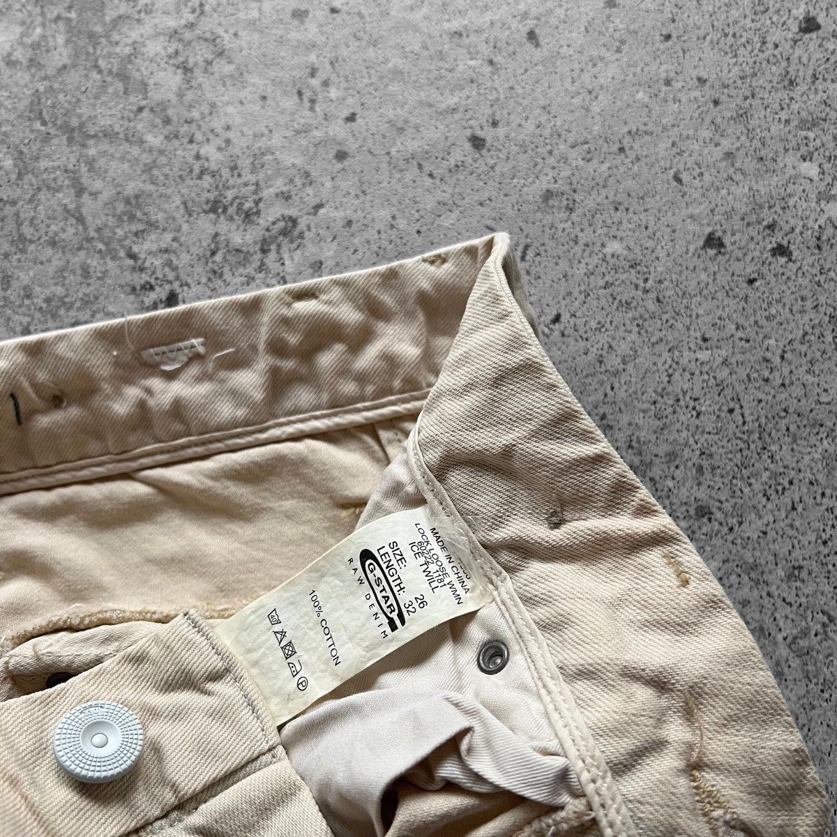 G-Star G-Star Raw Womens Beige Lock Loose Ice Twill Denim Jeans Y2K Size 27" / US 4 / IT 40 - 8 Thumbnail