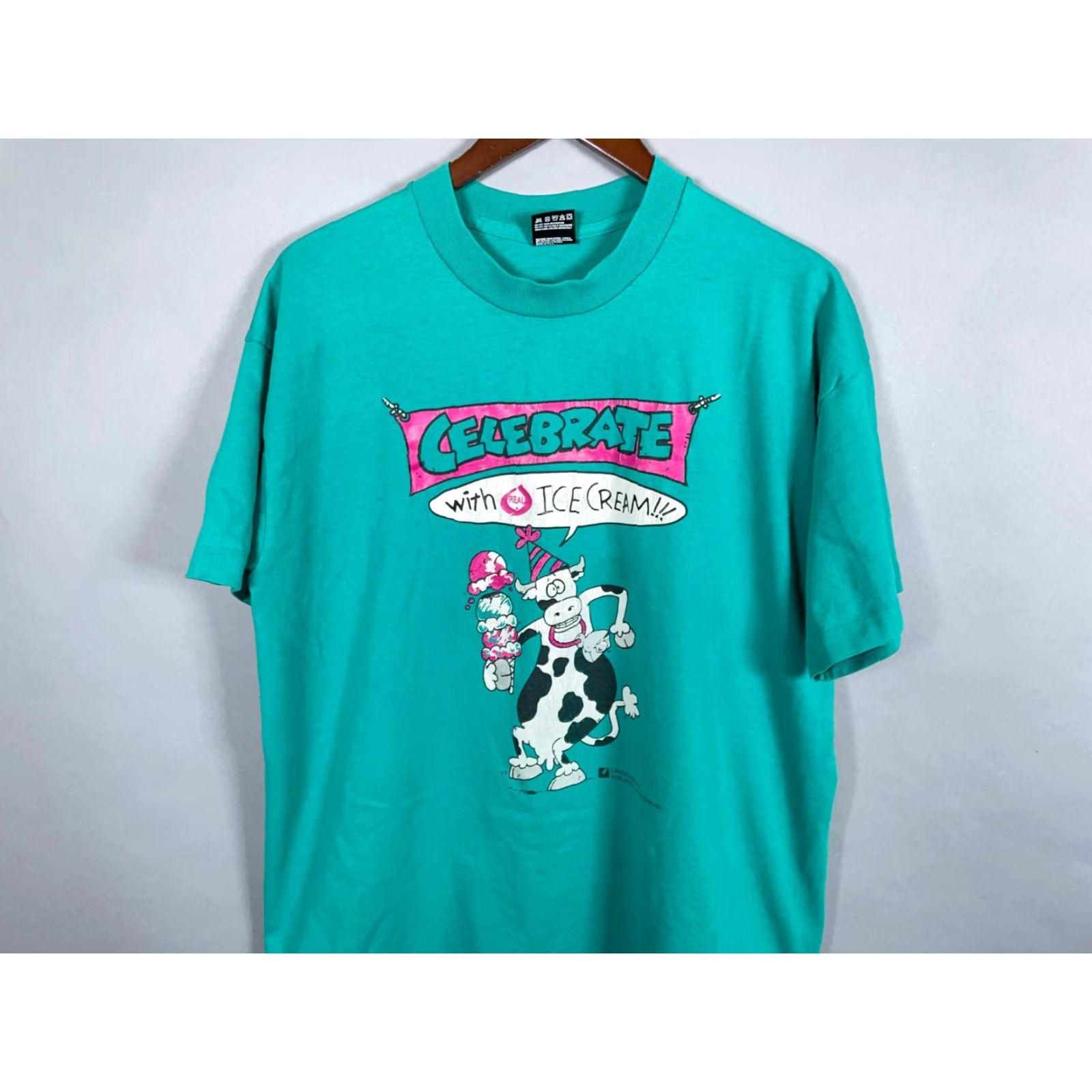 Fruit Of The Loom VINTAGE Michigan Dairy Ice Cream T-Shirt Adult XL Green 90s Fruit of the Loom Mens Cardi Size US XL / EU 56 / 4 - 3 Thumbnail