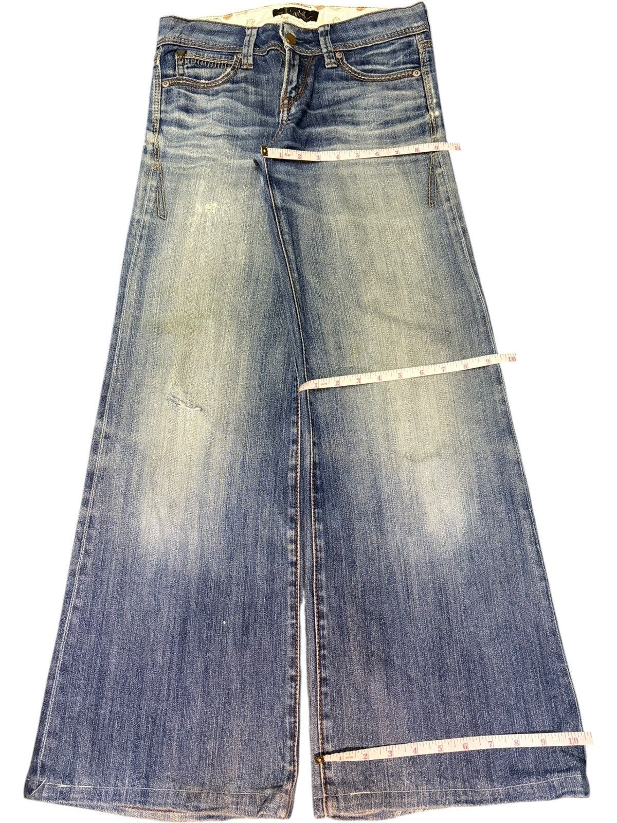 Hysteric Glamour Vintage Japanese Brand Distress Low Rise Flare Jeans Size 28" / US 6 / IT 42 - 8 Thumbnail