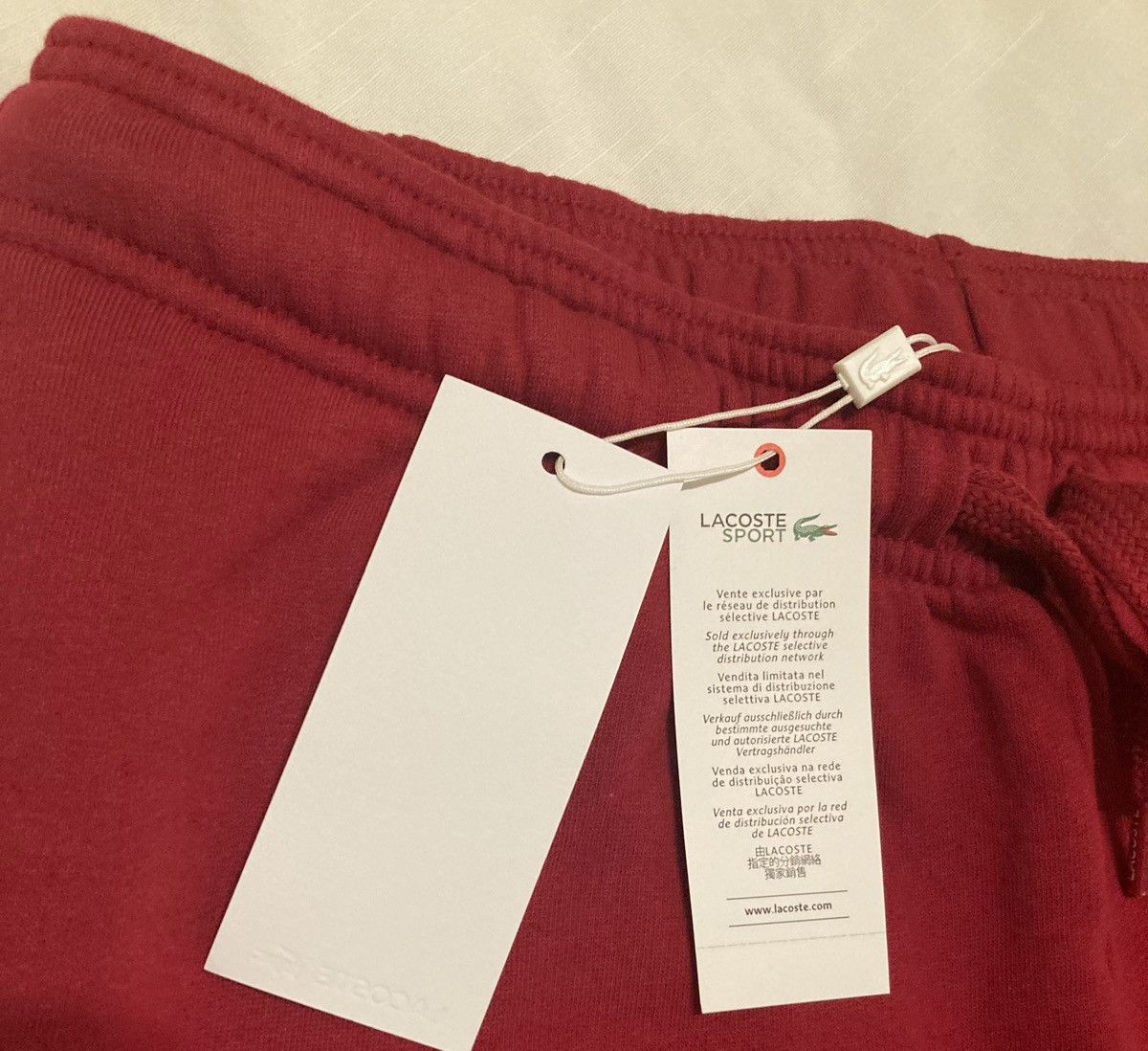 Lacoste Lacoste Men's Small Maroon red Cotton Blend Tapered pants Size US 28 / EU 44 - 7 Thumbnail