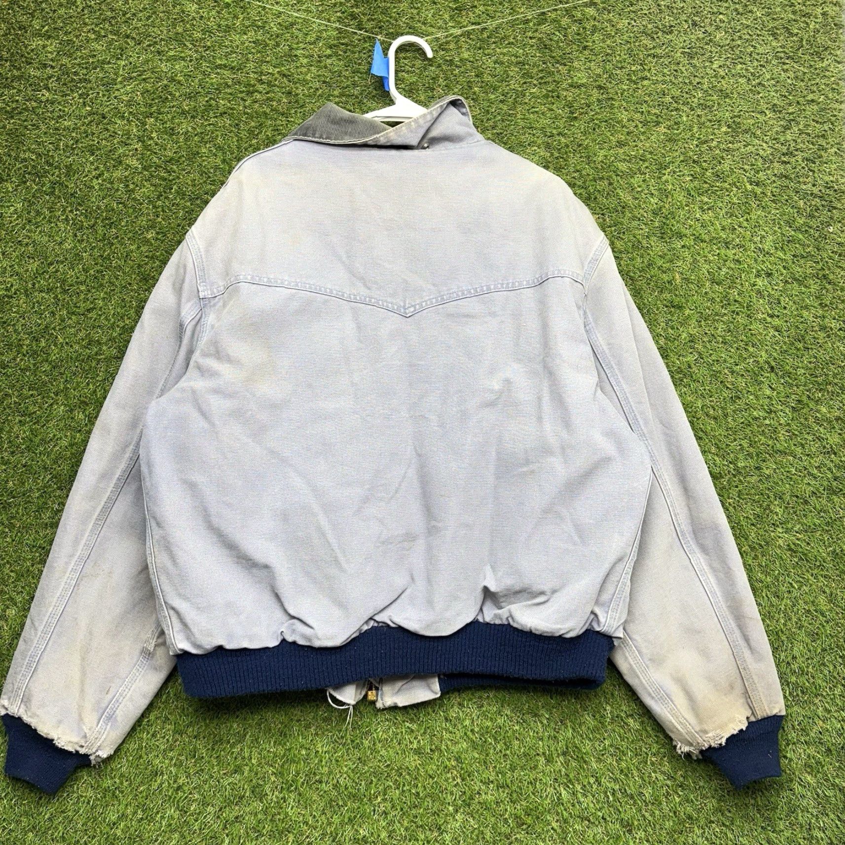 Carhartt VINTAGE Carhartt Santa Fe Jacket Mens XL Light Steel Blue Red Liner Bomber JQ168 Size US XL / EU 56 / 4 - 2 Thumbnail