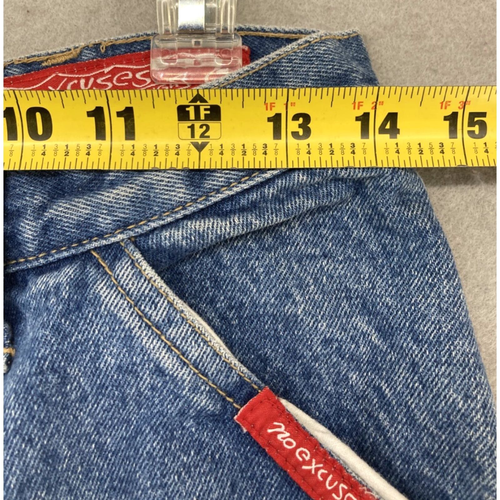 Denime VINTAGE No Excuses Denim Skirt Maxi Long Blue 11/12 Womens 90s Casual Pockets Zipper Size 32" / US 10 / IT 46 - 3 Thumbnail