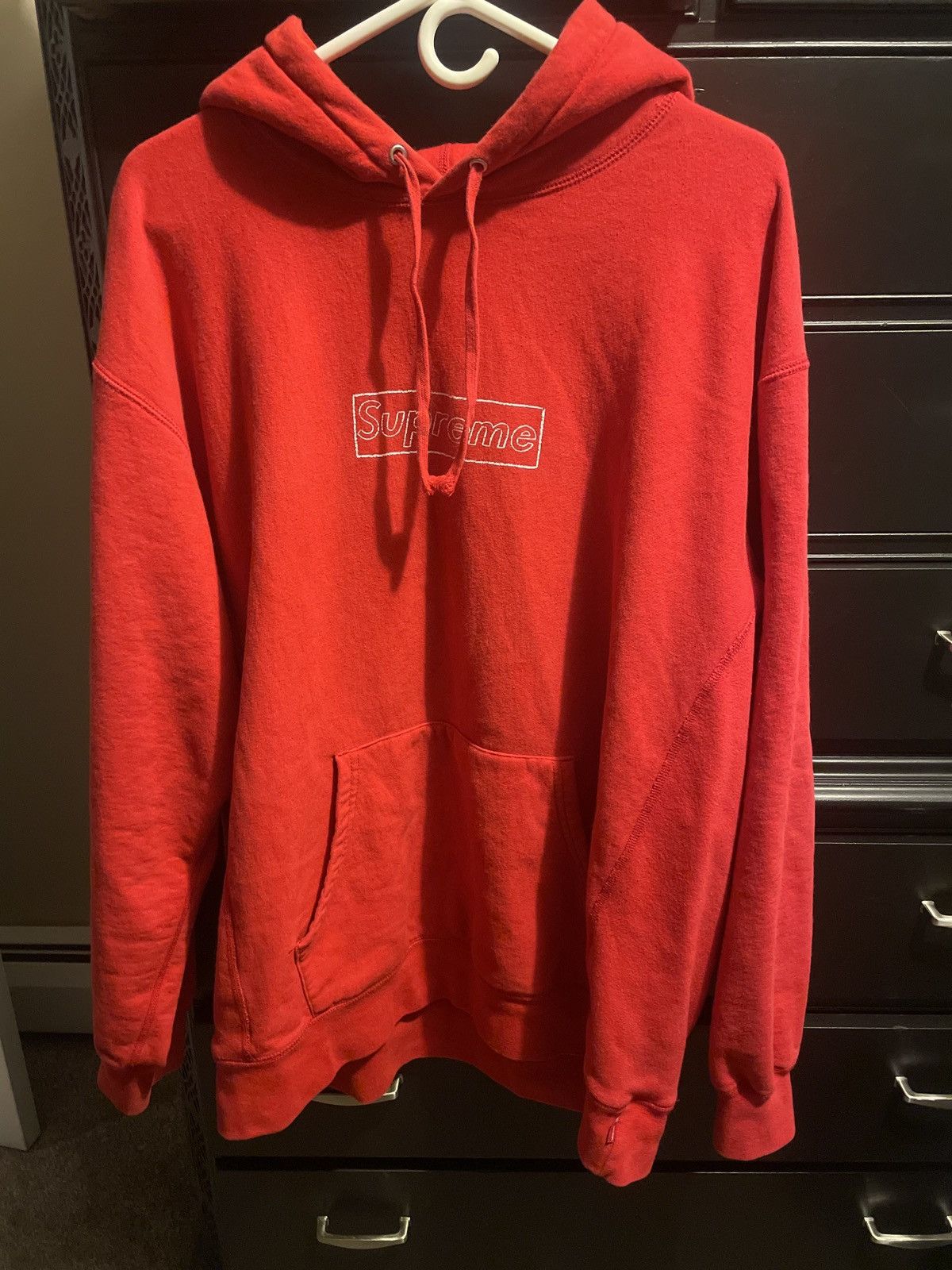 Supreme Box Logo Kaws Hoodie | Grailed