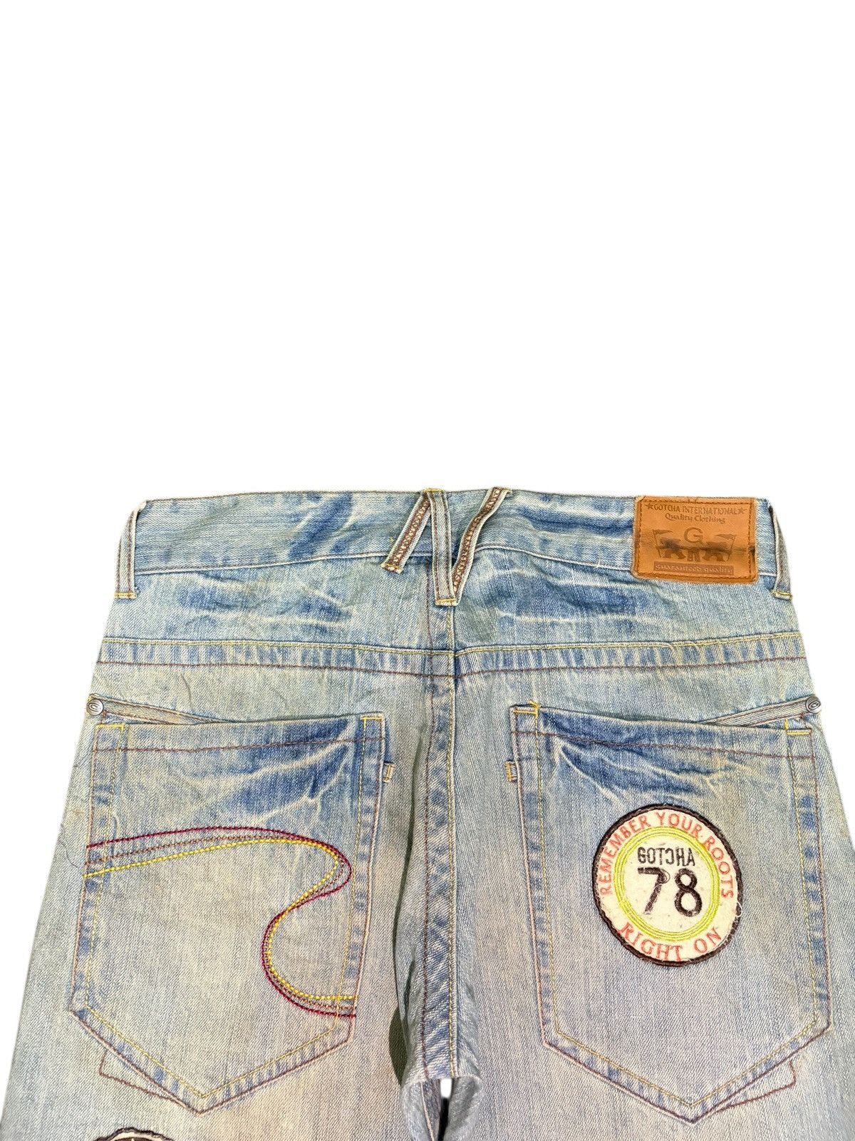 Gotcha Vintage Japanese Brand Mud Wash Distress Jean Shorts Size US 32 / EU 48 - 3 Thumbnail