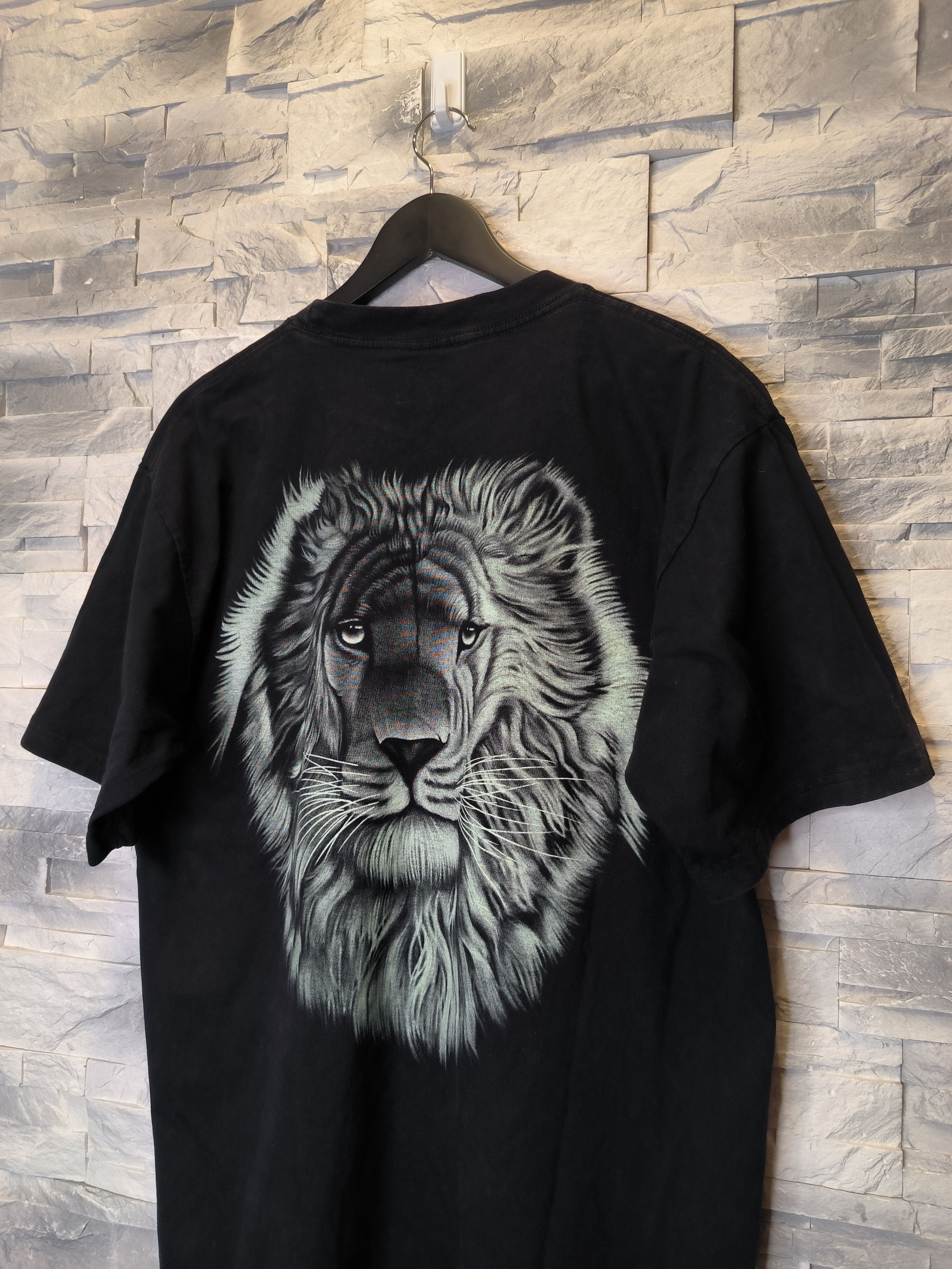 Other Vintage Tab Sons Lion Nature Print Tee Shirt Black Size US XL / EU 56 / 4 - 3 Thumbnail