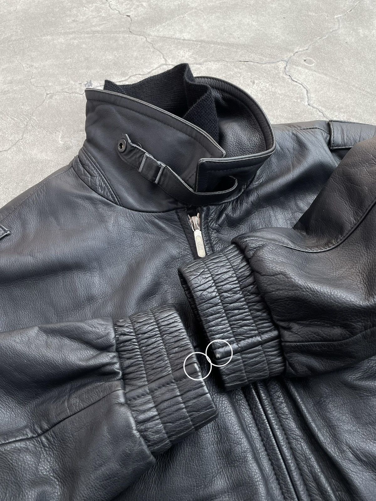 Vintage 1994 German Police Officer’s Jacket; Tanned Lambskin; Riri Size US XXL / EU 58 / 5 - 18 Thumbnail