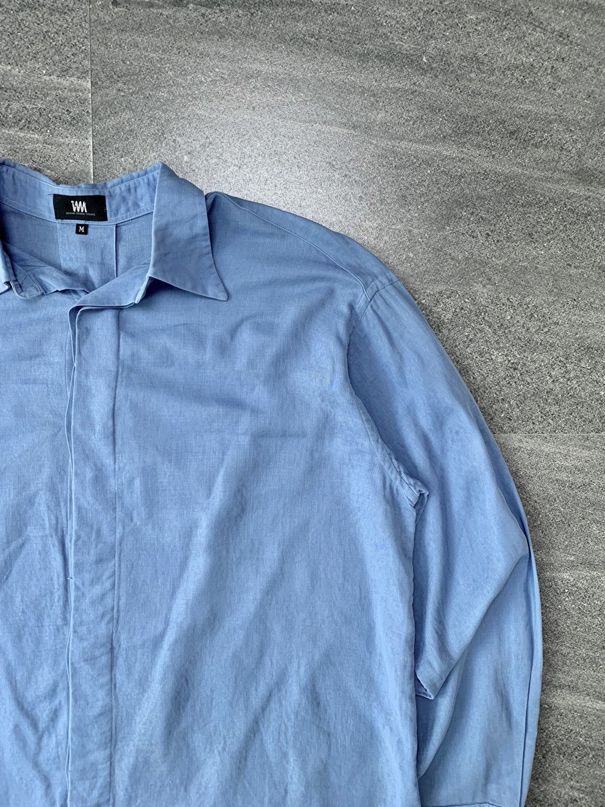 Issey Miyake Hidden Button Light Cotton Shirt Size US M / EU 48-50 / 2 - 2 Thumbnail
