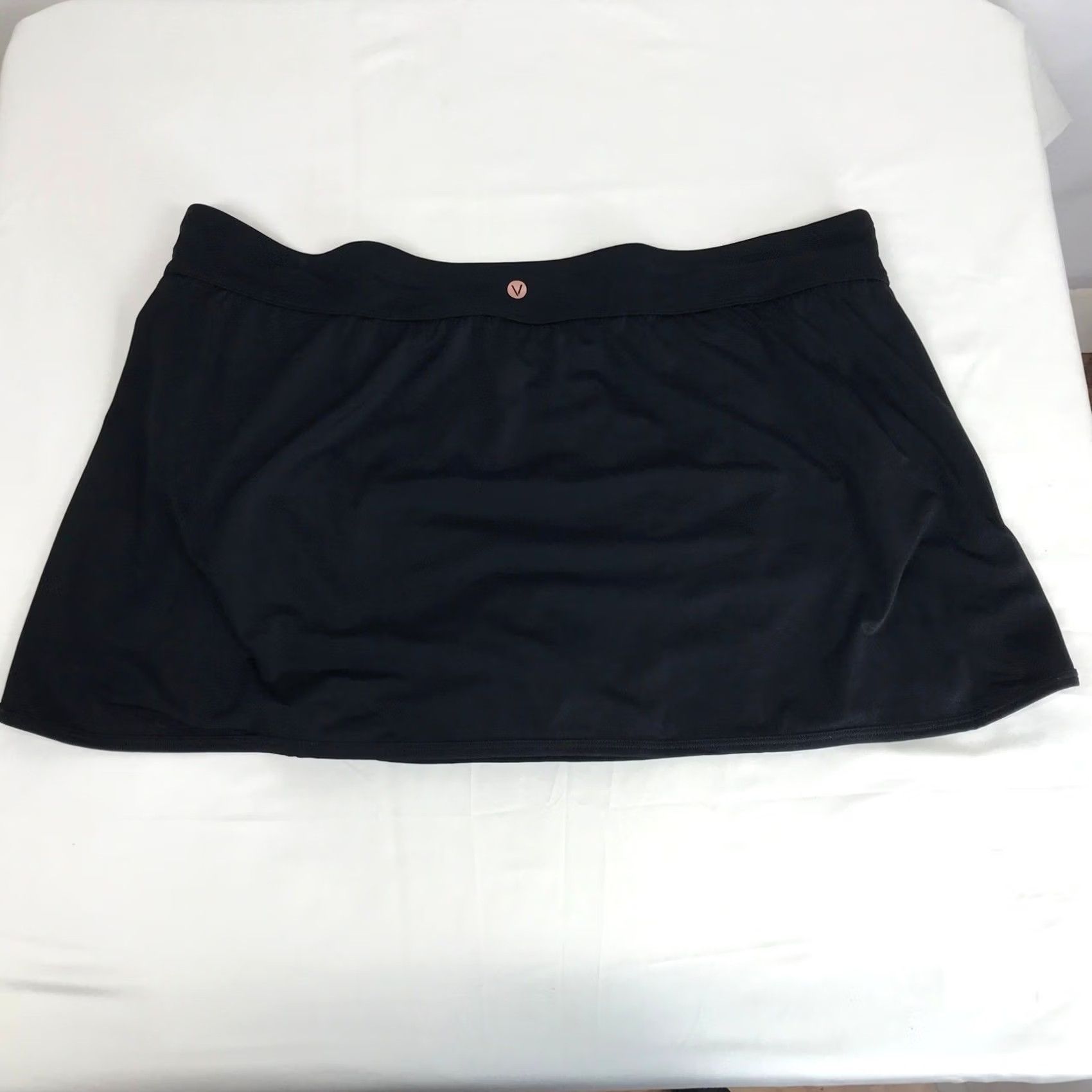 Vintage LIVI Active Black Swim Skirt with Built-In Brief Plus Size 26 Solid Activewear Size 26" / US 2 / IT 38 - 4 Thumbnail