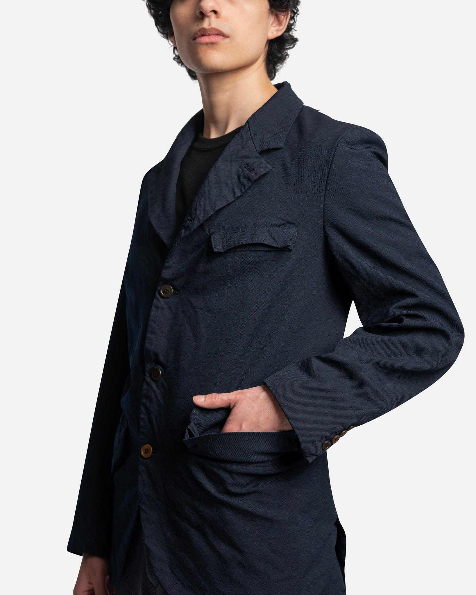Comme des Garcons Navy Poly Blazer Size 36R - 7 Thumbnail