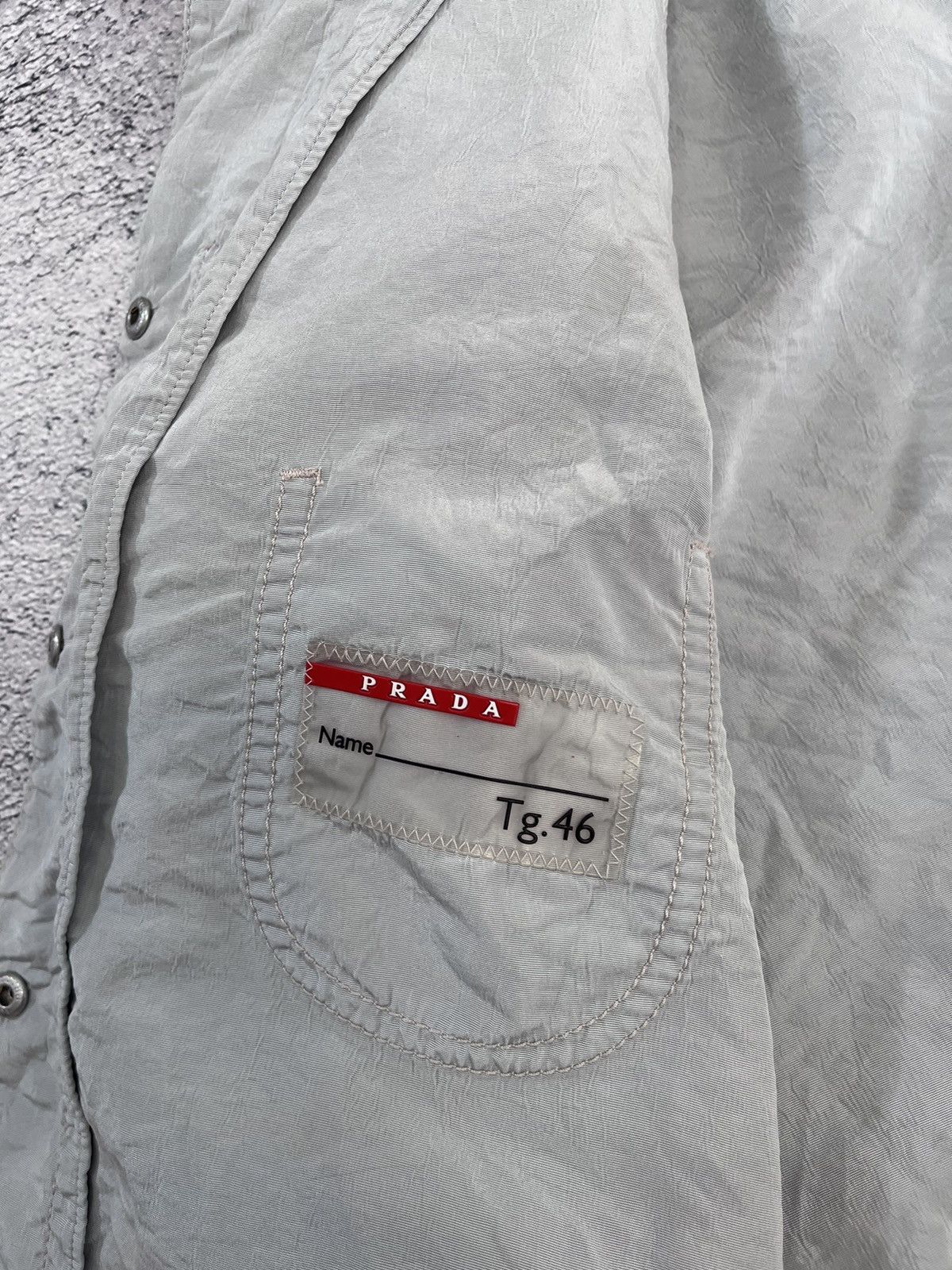 Prada Prada Women Light Jacket Silk Gray Made In Italy Size L / US 10 / IT 46 - 9 Thumbnail