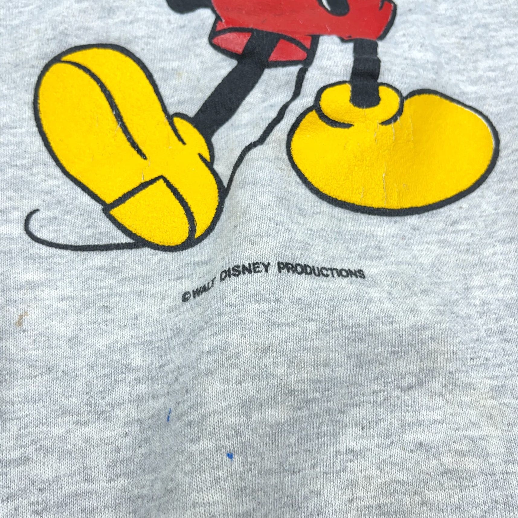 Jerzees VINTAGE Disney Sweatshirt Men Large Gray Crew Neck Sweater USA 80s 90s Mickey Size US XL / EU 56 / 4 - 3 Thumbnail
