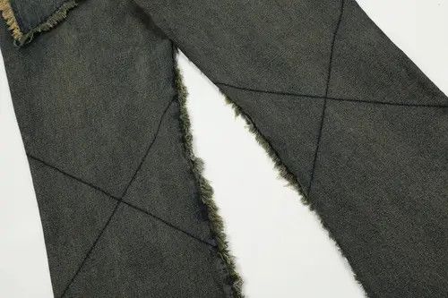 Japanese Brand Vintage Raw Jeans Trousers y2k holes pockets streetwear Size US 32 / EU 48 - 7 Thumbnail