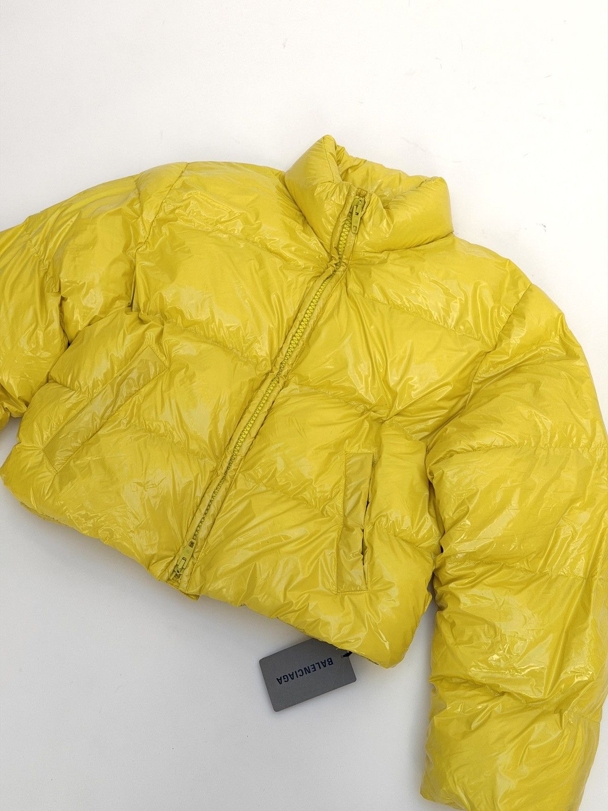 Balenciaga Balenciaga Shrunk Puffer Jacket Yellow Size US L / EU 52-54 / 3 - 3 Thumbnail