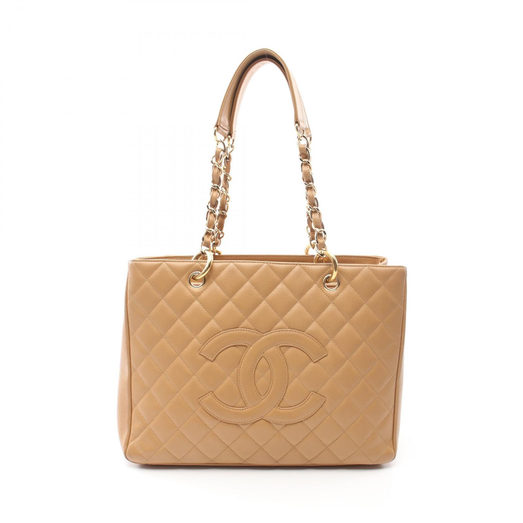 Chanel Chanel Matelasse Grained Calfskin Tote Bag Leather Tote Bag A50995 in Brown, Women's