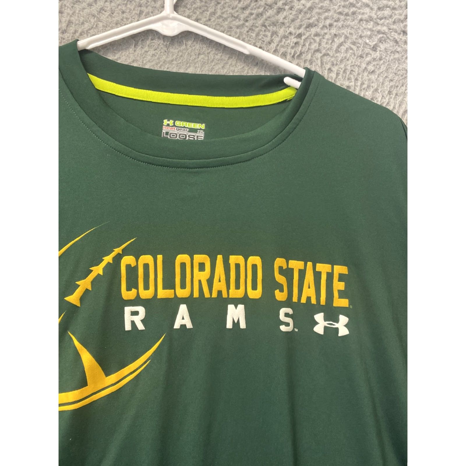 Under Armour VINTAGE Under Armour Shirt Rams green heat gear stretch Athletic XL Men’s Adult /35-91 Shirt Men Green Logo Rams Outdoor Sports Athletic Size US XL / EU 56 / 4 - 2 Thumbnail