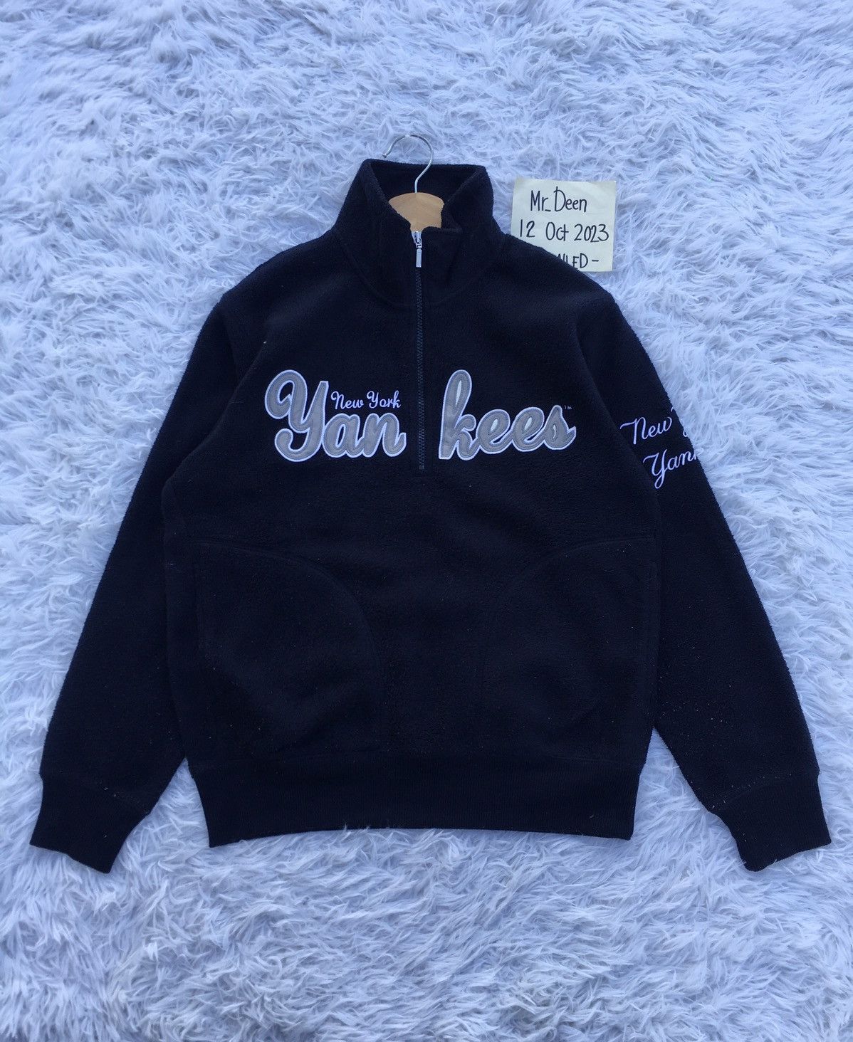MLB Rare New York Yankees Big Logo Spellout Sweater Size US M / EU 48-50 / 2 - 8 Thumbnail