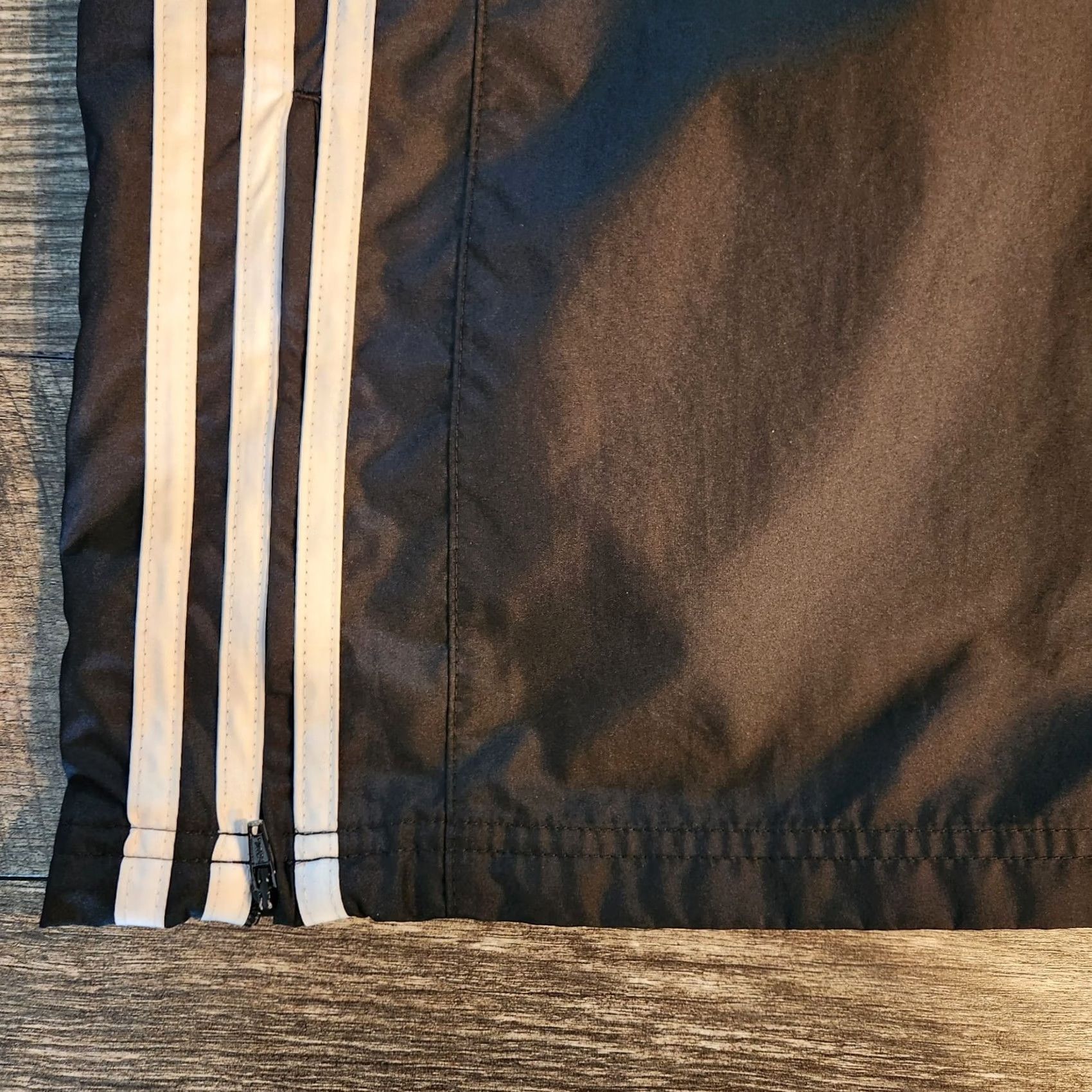 Adidas Adidas 3 Stripe Track Pants Wide Leg Mens XL Windbreaker Black Zip Ankle Pants Mens XL Black Wide Leg Athletic Sportswear Size US 36 / EU 52 - 2 Thumbnail