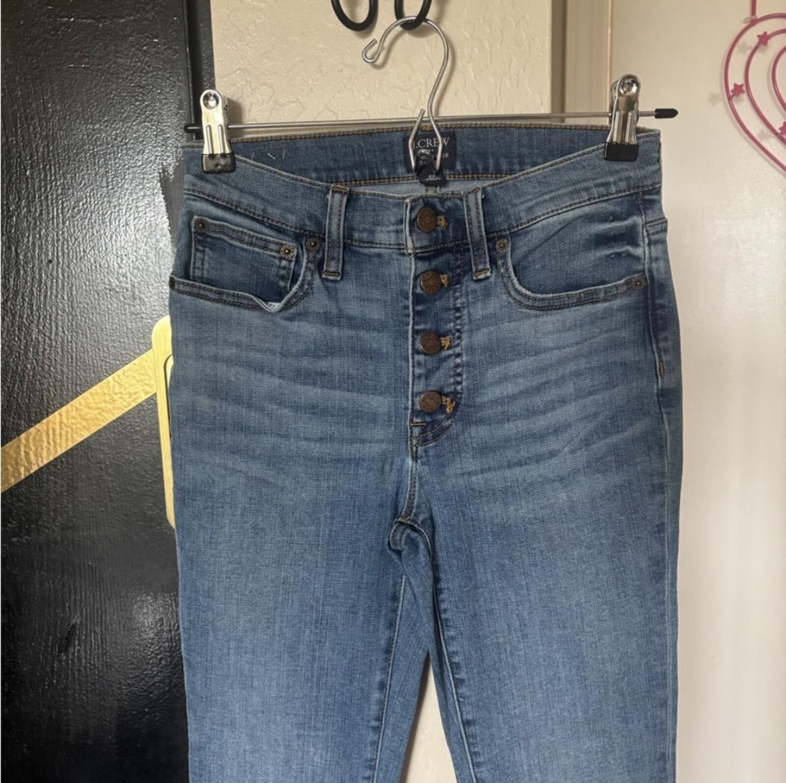 J.Crew J.Crew 9” High-Waisted Blue skinny Jeans Size 25" / US 0 / IT 36 - 2 Thumbnail