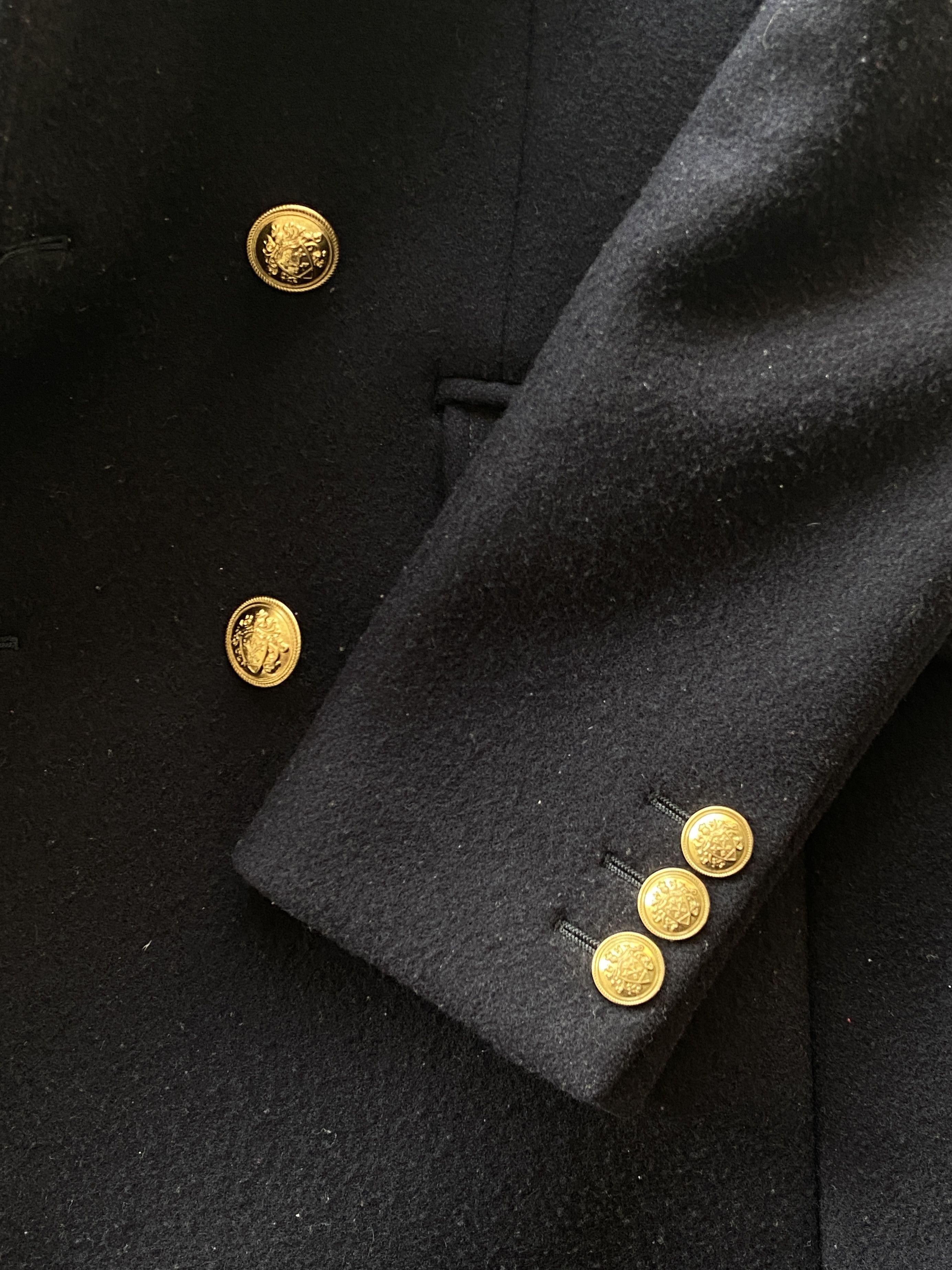 Shellac Shellac Navy Double Breasted Coat With Gold Buttons Size US S / EU 44-46 / 1 - 4 Thumbnail