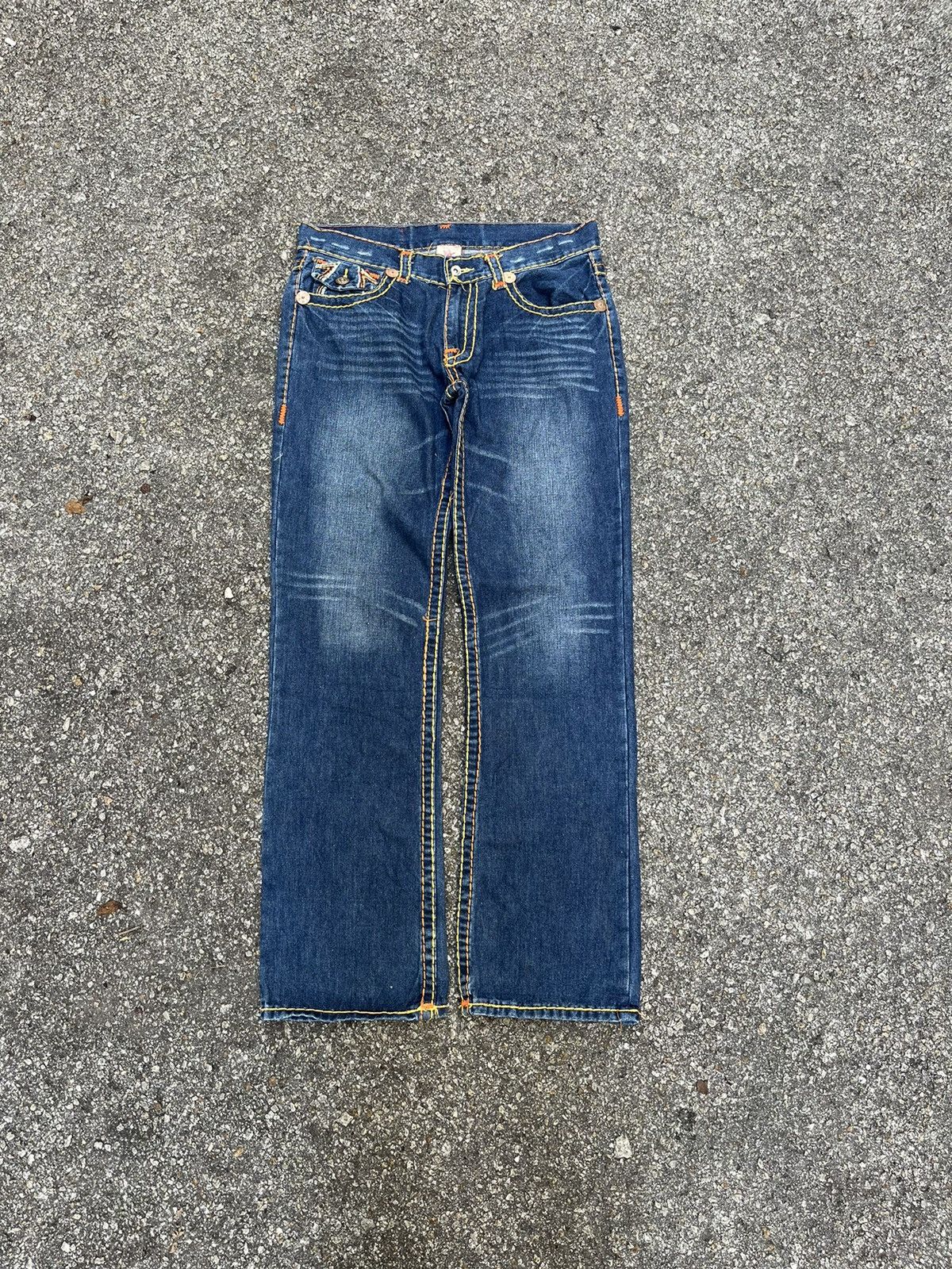 True Religion True Religion Billy Super T Jeans Big Stitch Low Rise Denim Size US 32 / EU 48 - 2 Thumbnail