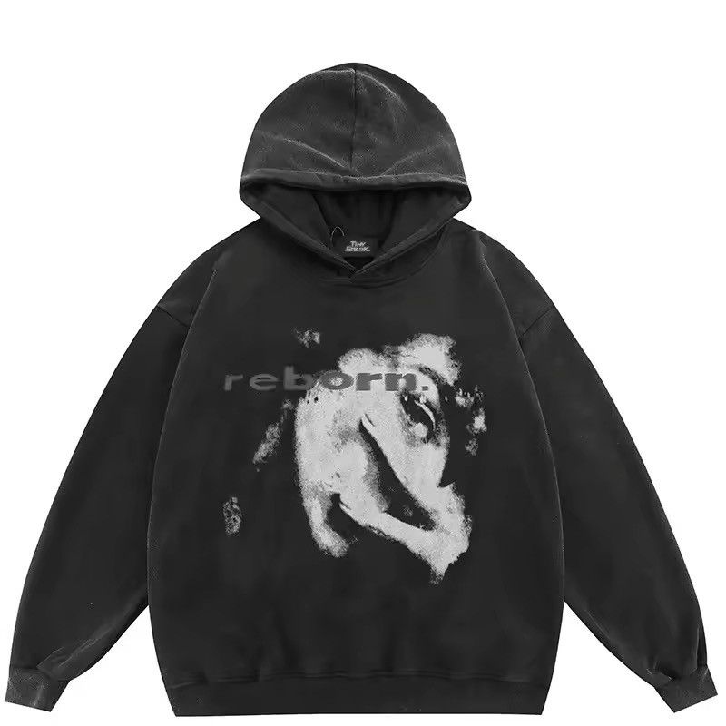 Other Washed Retro Printed Graphic Hip Hop Pullover Sweatshirt Size US L / EU 52-54 / 3 - 1 Thumbnail