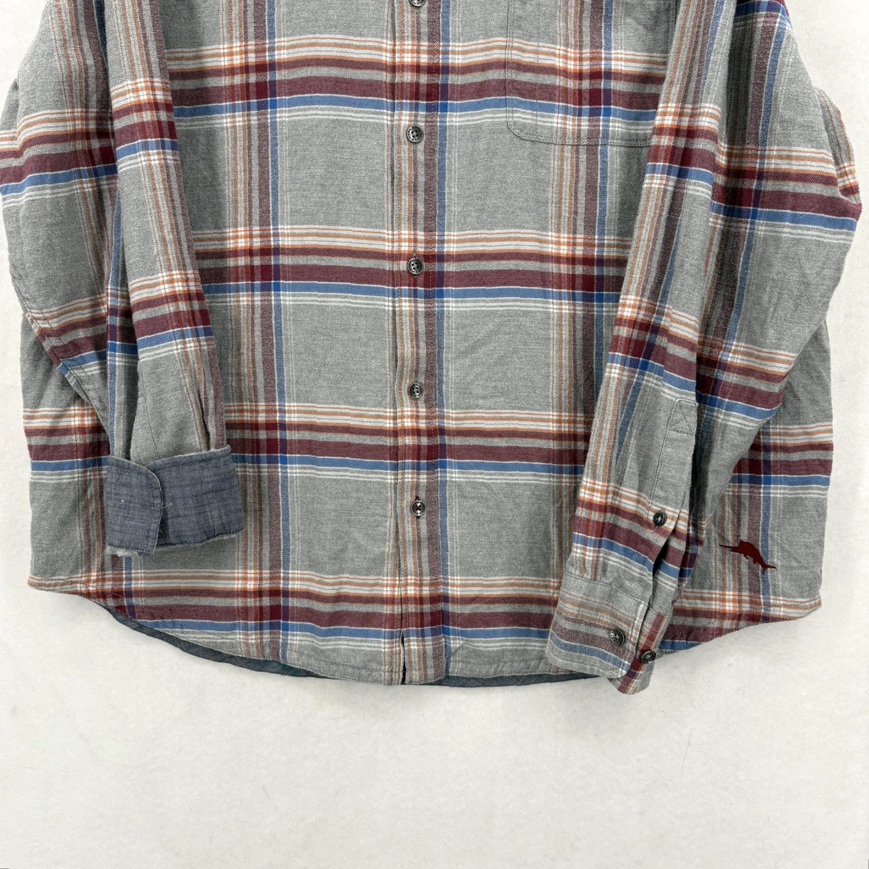 Tommy Bahama Tommy Bahama Shirt Mens Extra Large Gray Plaid Canyon Beach Flannel Button Front Shirt Size US XL / EU 56 / 4 - 3 Thumbnail