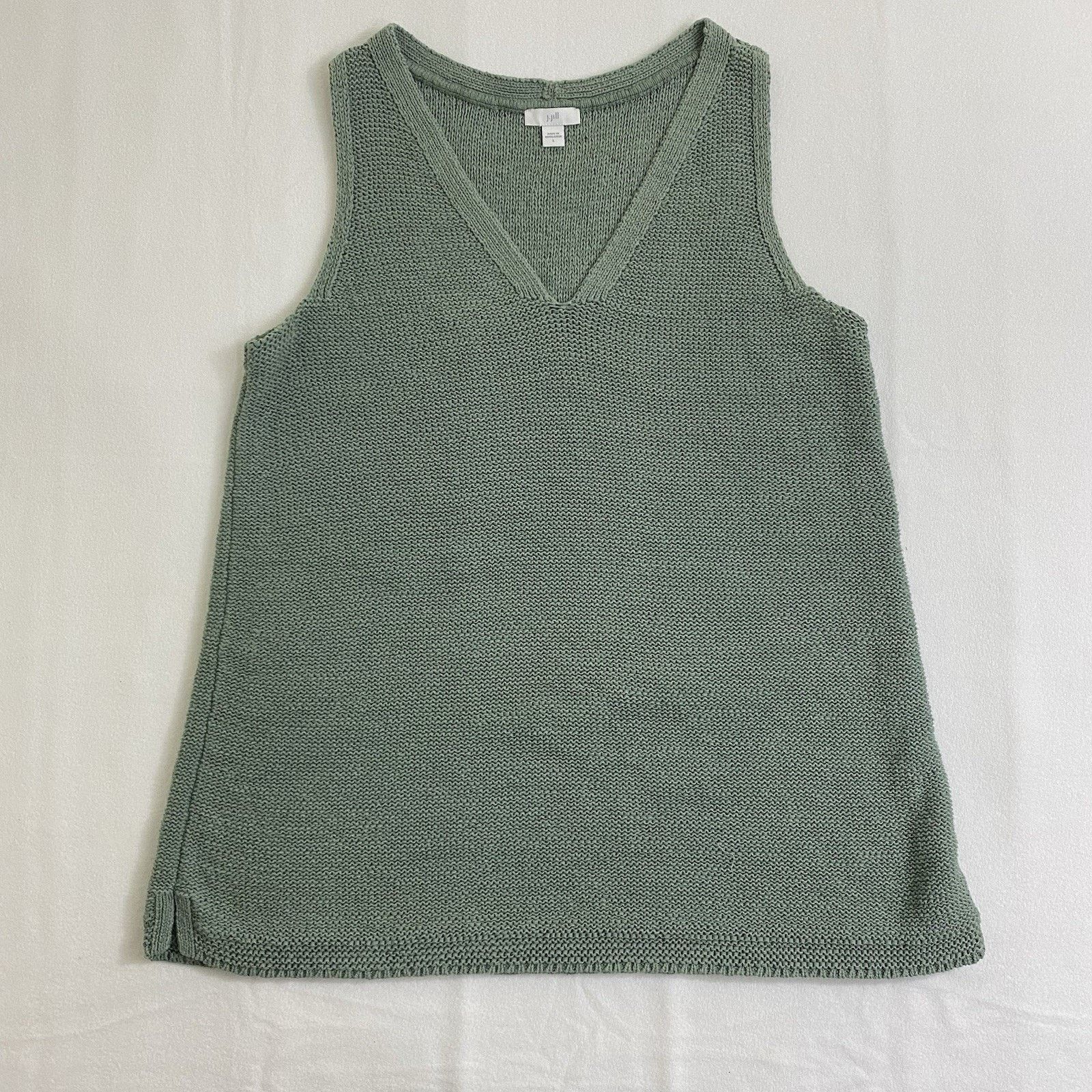 J. Jill J.Jill Marled green textured V-neck Tank Top Womens Large Size L / US 10 / IT 46 - 1 Thumbnail