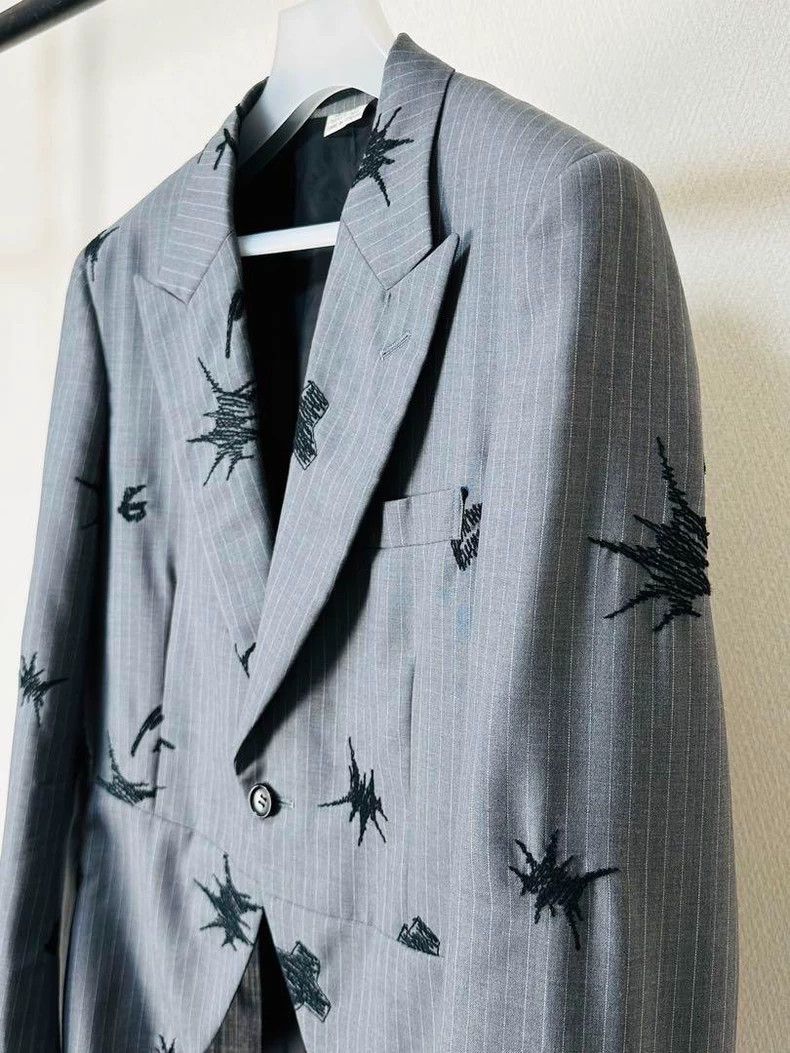 Comme des Garcons Comme Des Garcons Embroidered dovetail blazer Size S / US 4 / IT 40 - 4 Thumbnail