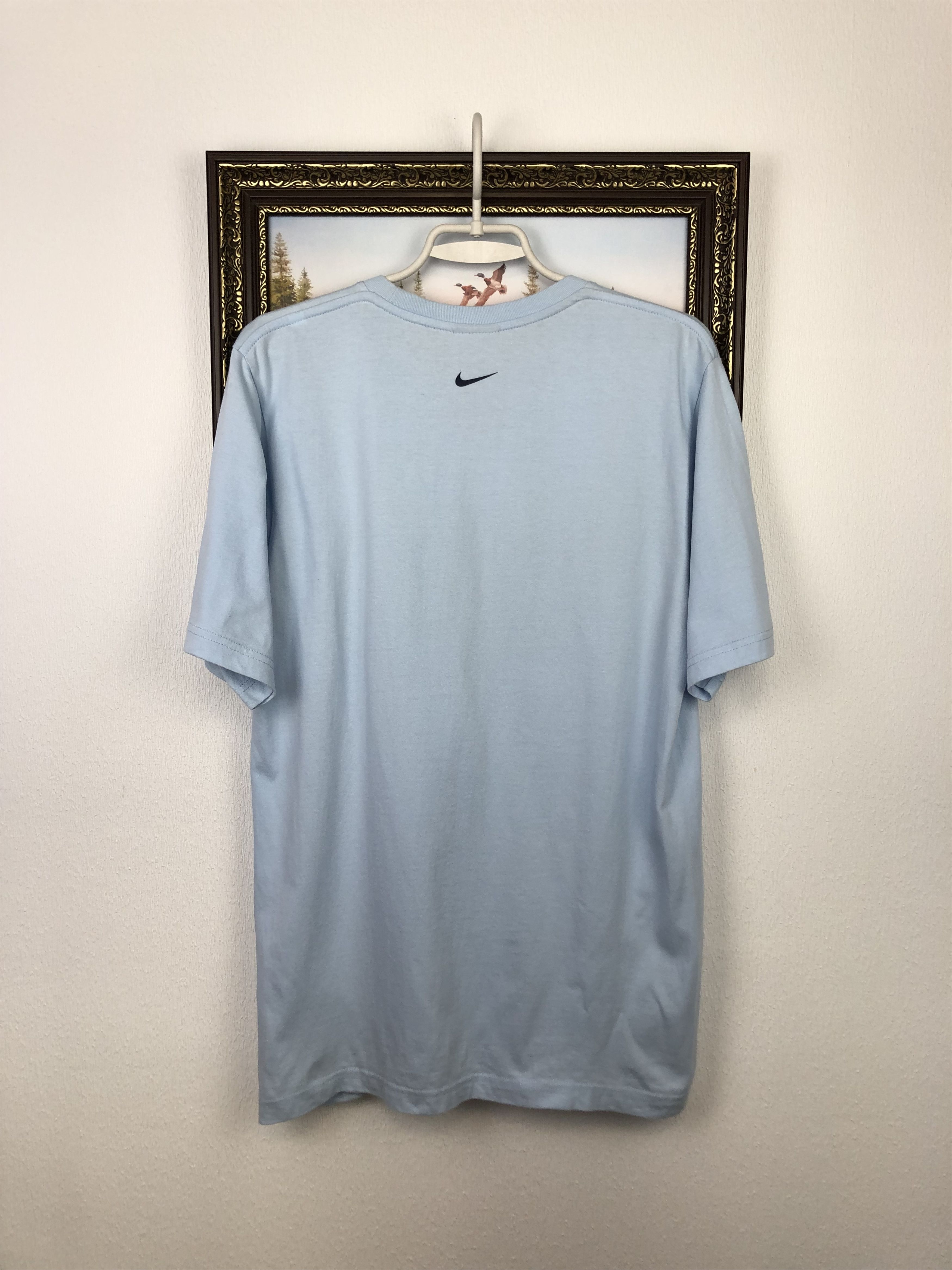 Nike Vintage Nike Center Big Logo Swoosh Blue Tee Shirt Mens Rare Size US M / EU 48-50 / 2 - 6 Thumbnail
