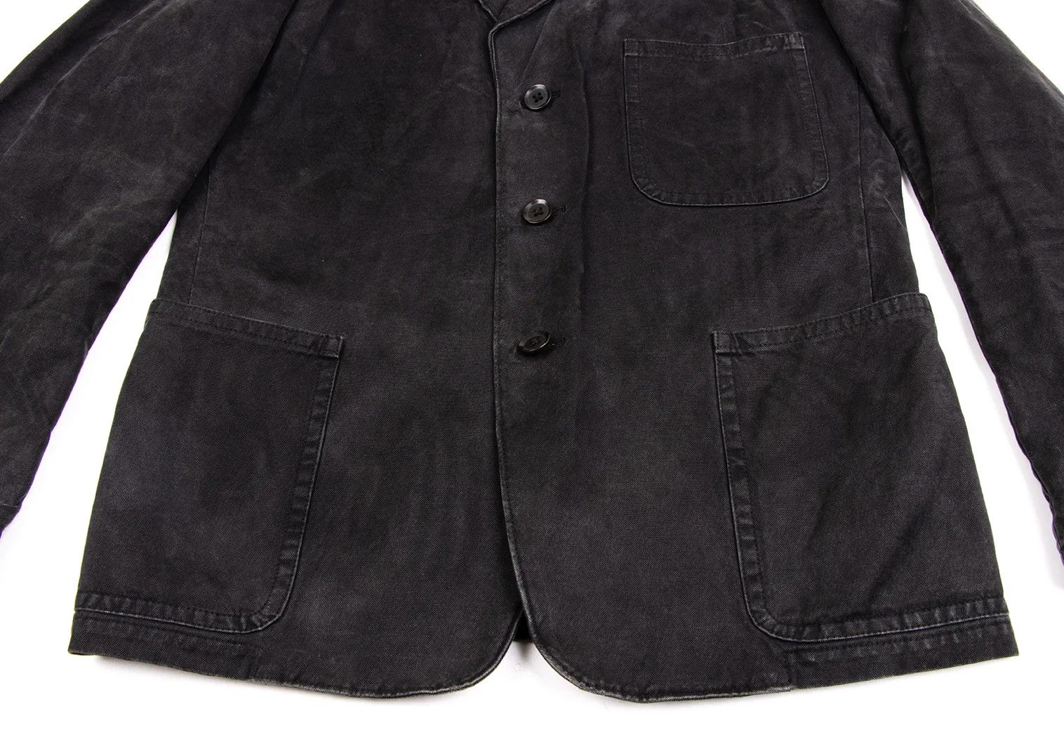 Yohji Yamamoto Yohji Yamamoto Cotton Canvas Jacket Charcoal Size US M / EU 48-50 / 2 - 12 Thumbnail