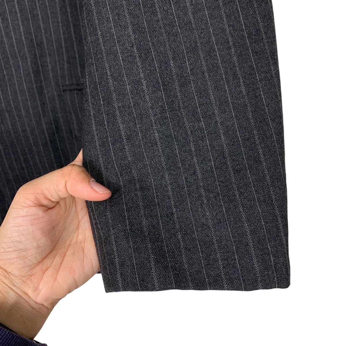 Burberry Vintage 90’s BURBERRYS Wool Striped Suit Jacket #2536-C114 Size 40R - 7 Thumbnail
