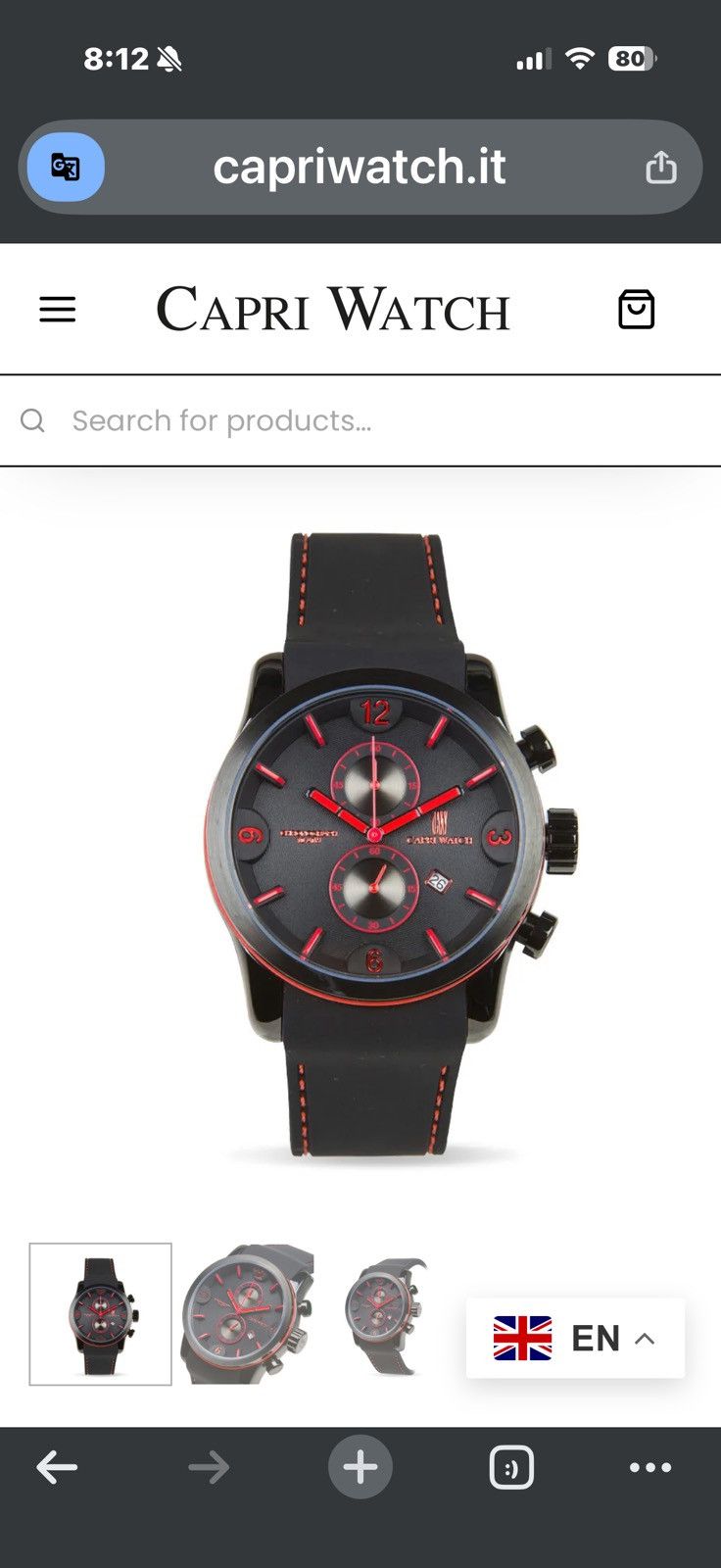 Other Capri Watch Karboncolor red chrono Size 44 - 5 Thumbnail