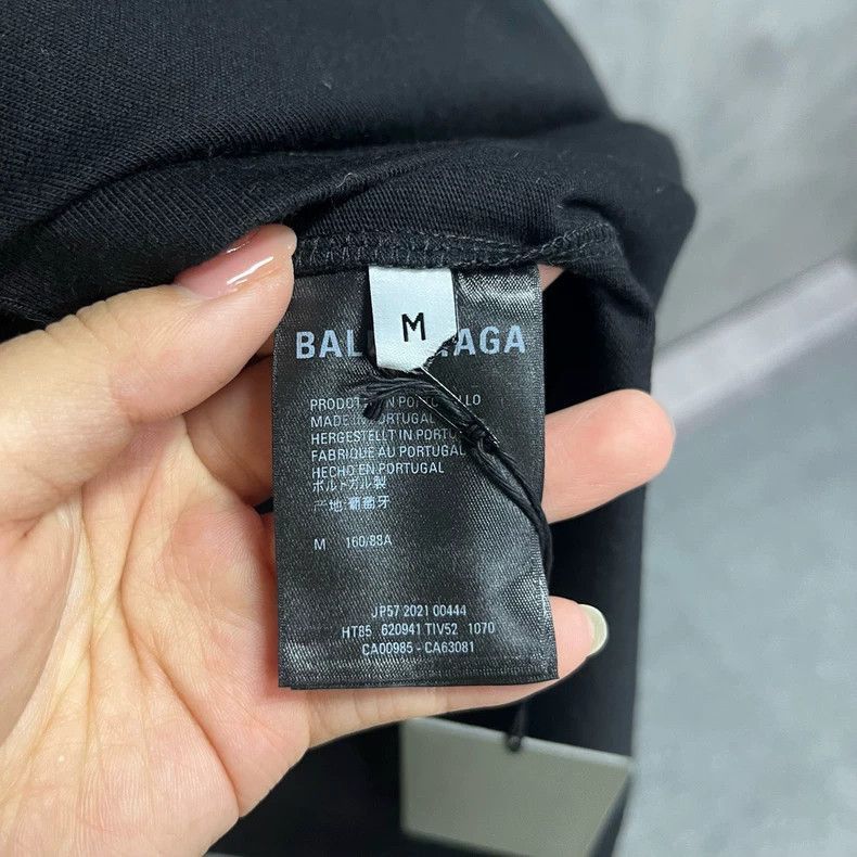 Balenciaga Balenciaga Black Logo Print Short Sleeve T-Shirt-2506 Size US M / EU 48-50 / 2 - 3 Thumbnail