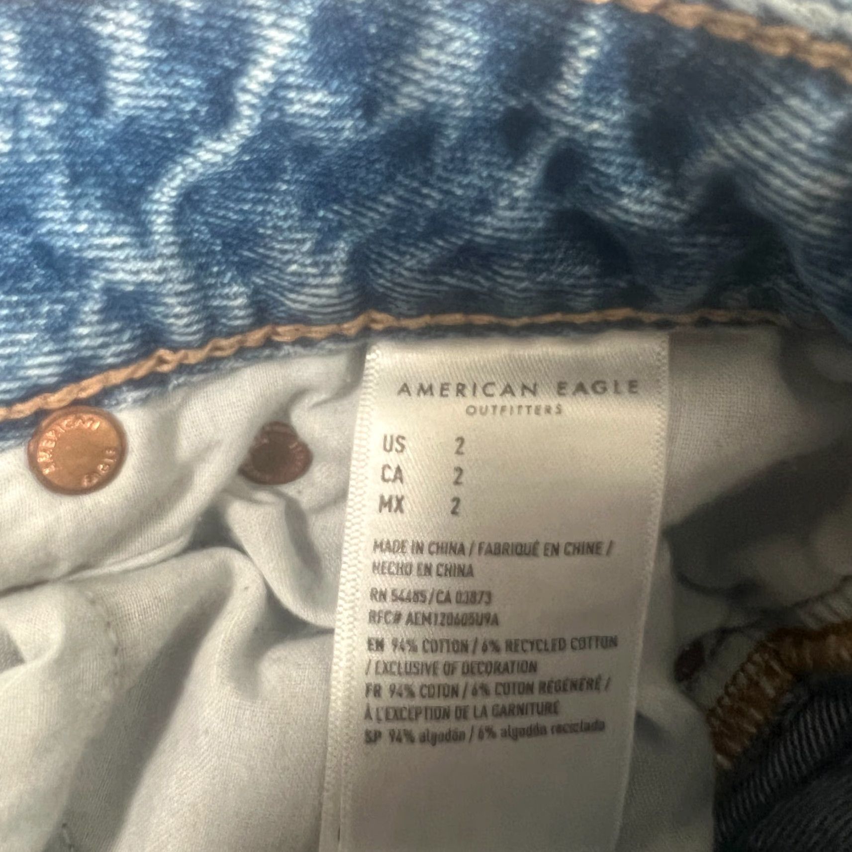 American Eagle Outfitters VINTAGE American Eagle Shorts Womens 2 Tomgirl Mid Rise Cuffed Denim Casual Summer Size 26" / US 2 / IT 38 - 6 Thumbnail
