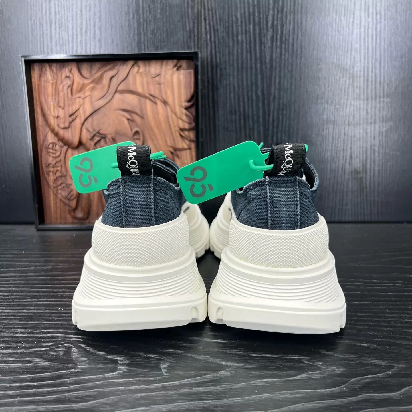 Alexander McQueen McQueen Black & White Martin Boots 37 Like New Box Size US 6.5 / IT 36.5 - 4 Thumbnail