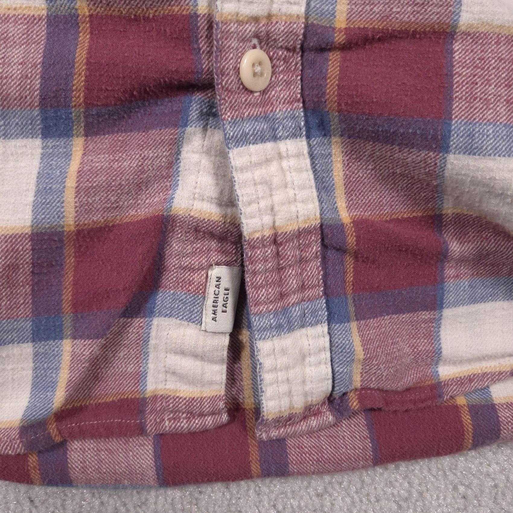 American Eagle Outfitters VINTAGE American Eagle Shirt Mens Medium Red Plaid Hooded Flannel Button Down Casual Size US M / EU 48-50 / 2 - 5 Thumbnail