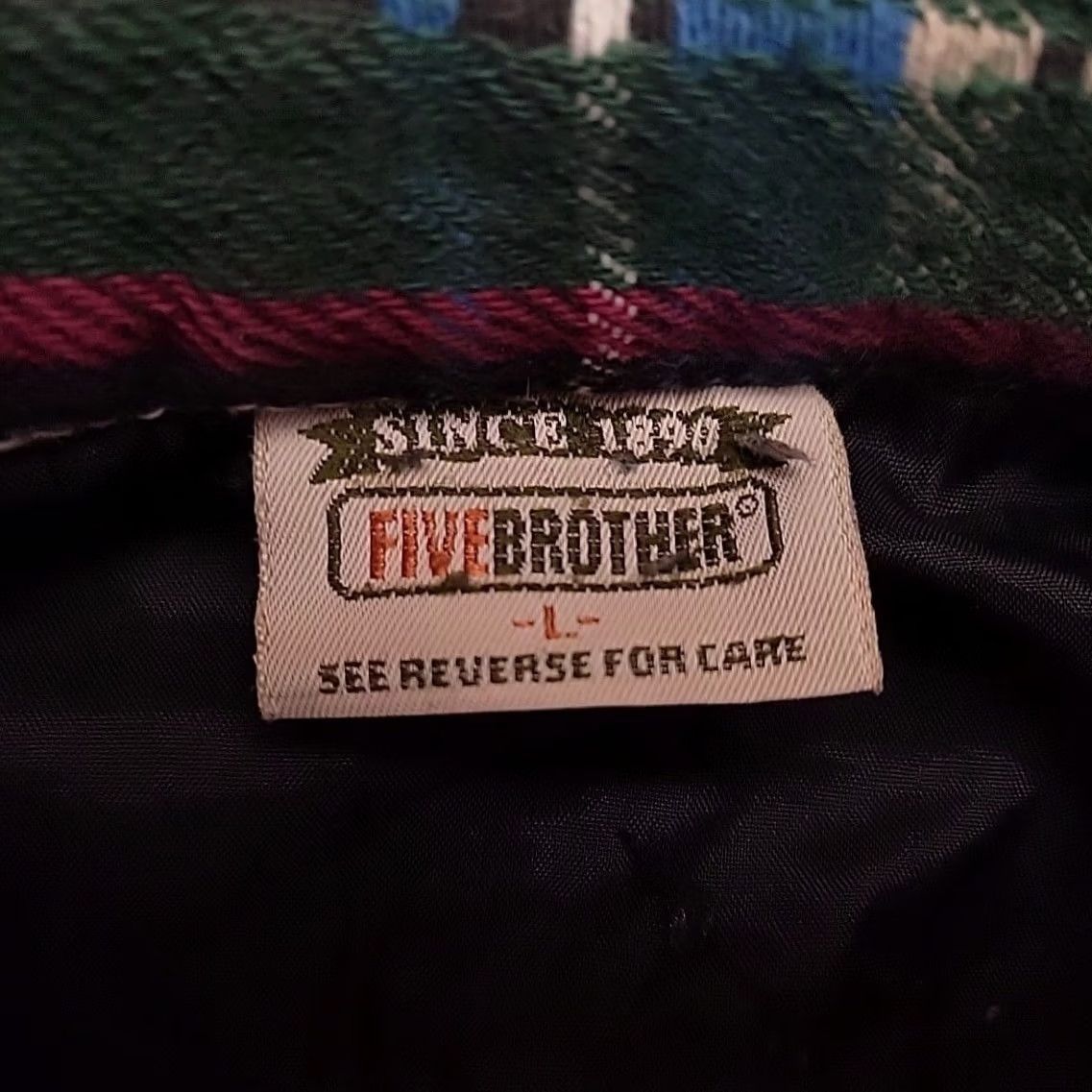 Vintage VINTAGE Five Brother Flannel Shirt Jacket Mens L Green Plaid Quilted Lined Workwear Grunge Size US L / EU 52-54 / 3 - 6 Thumbnail