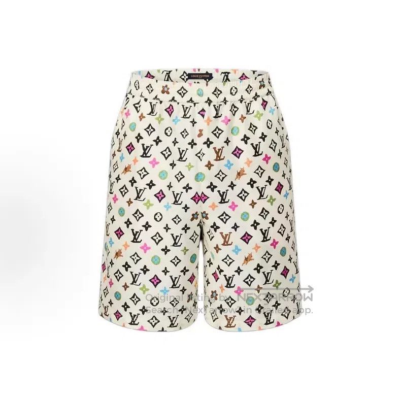 Louis Vuitton Louis Vuitton size US 48 Color logo printed shorts Size US 32 / EU 48 - 1 Thumbnail